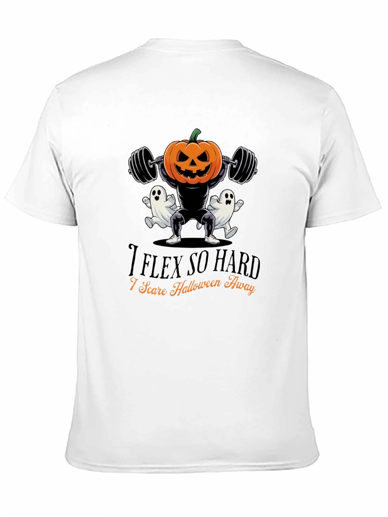 Halloween Gym Pumpkin T-Shirt - I Flex So Hard