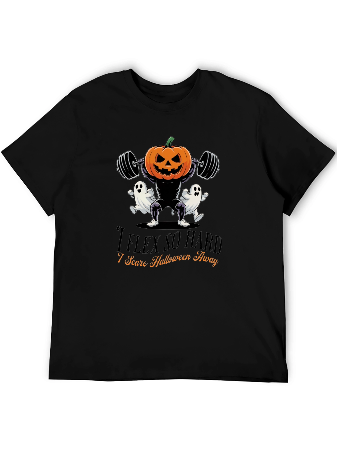 Halloween Gym Pumpkin T-Shirt - I Flex So Hard