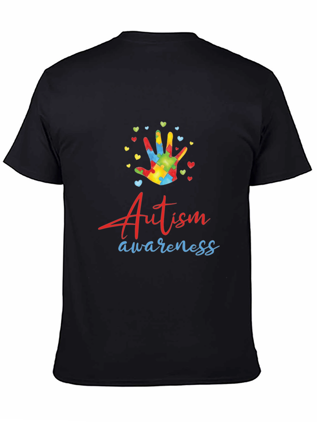 Autism Awareness Tee - Puzzle Hand Design