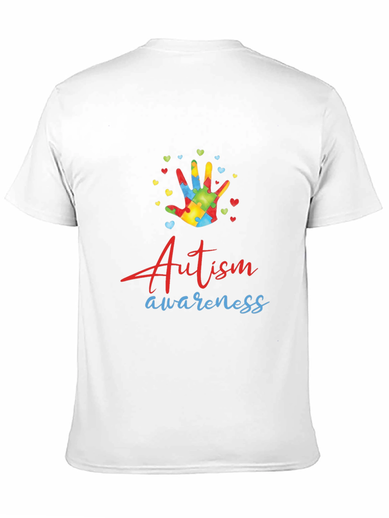 Autism Awareness Tee - Puzzle Hand Design