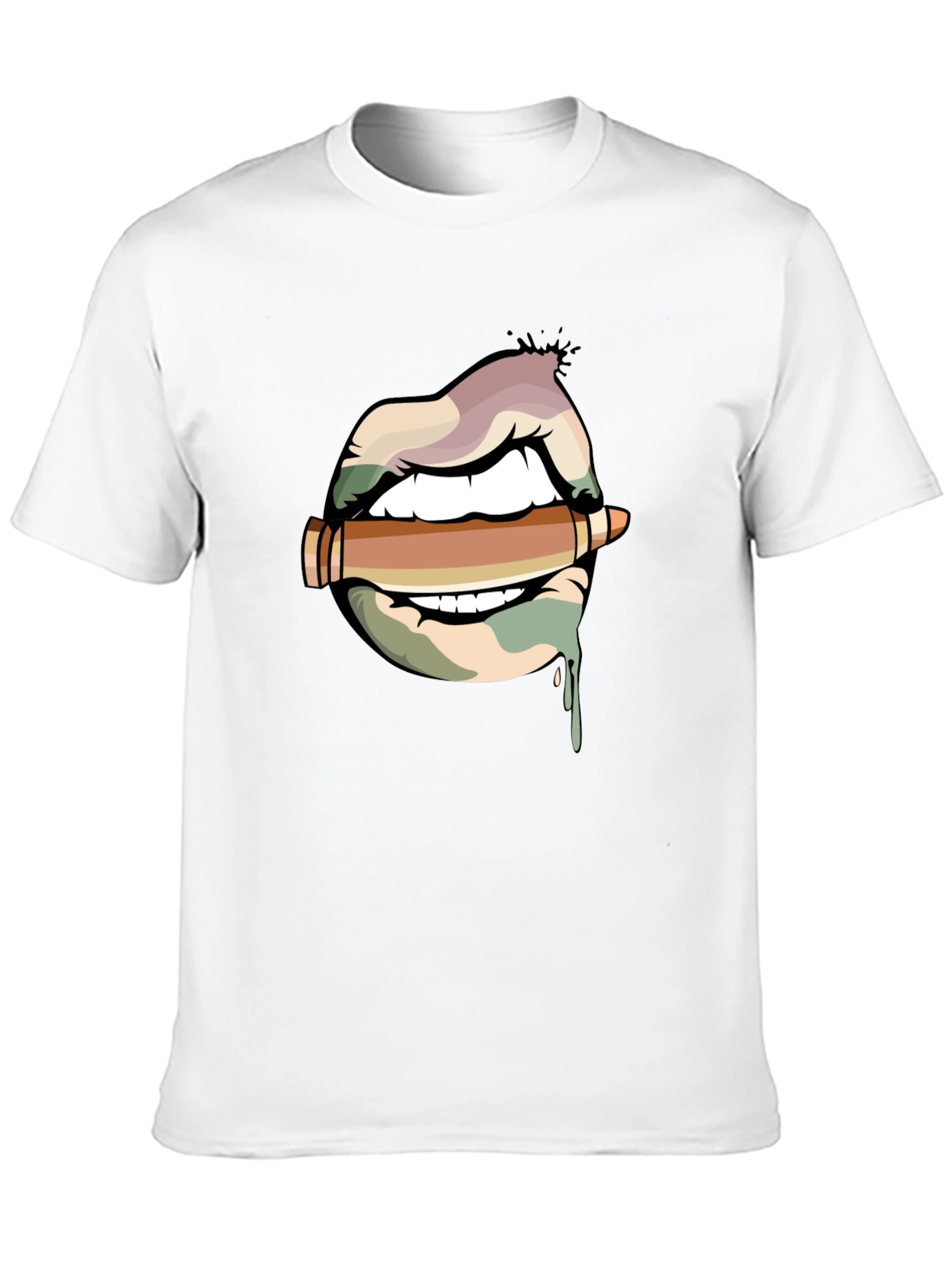 Lips and Bullet Graphic T-Shirt