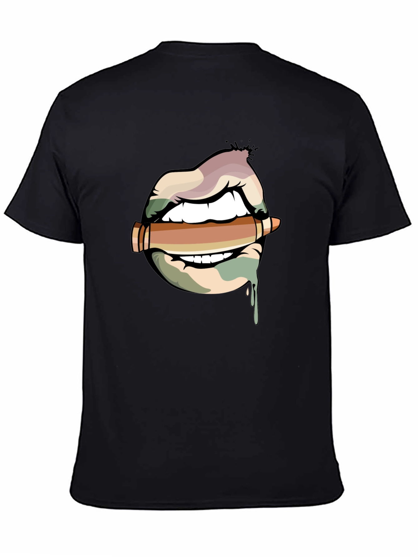 Lips and Bullet Graphic T-Shirt