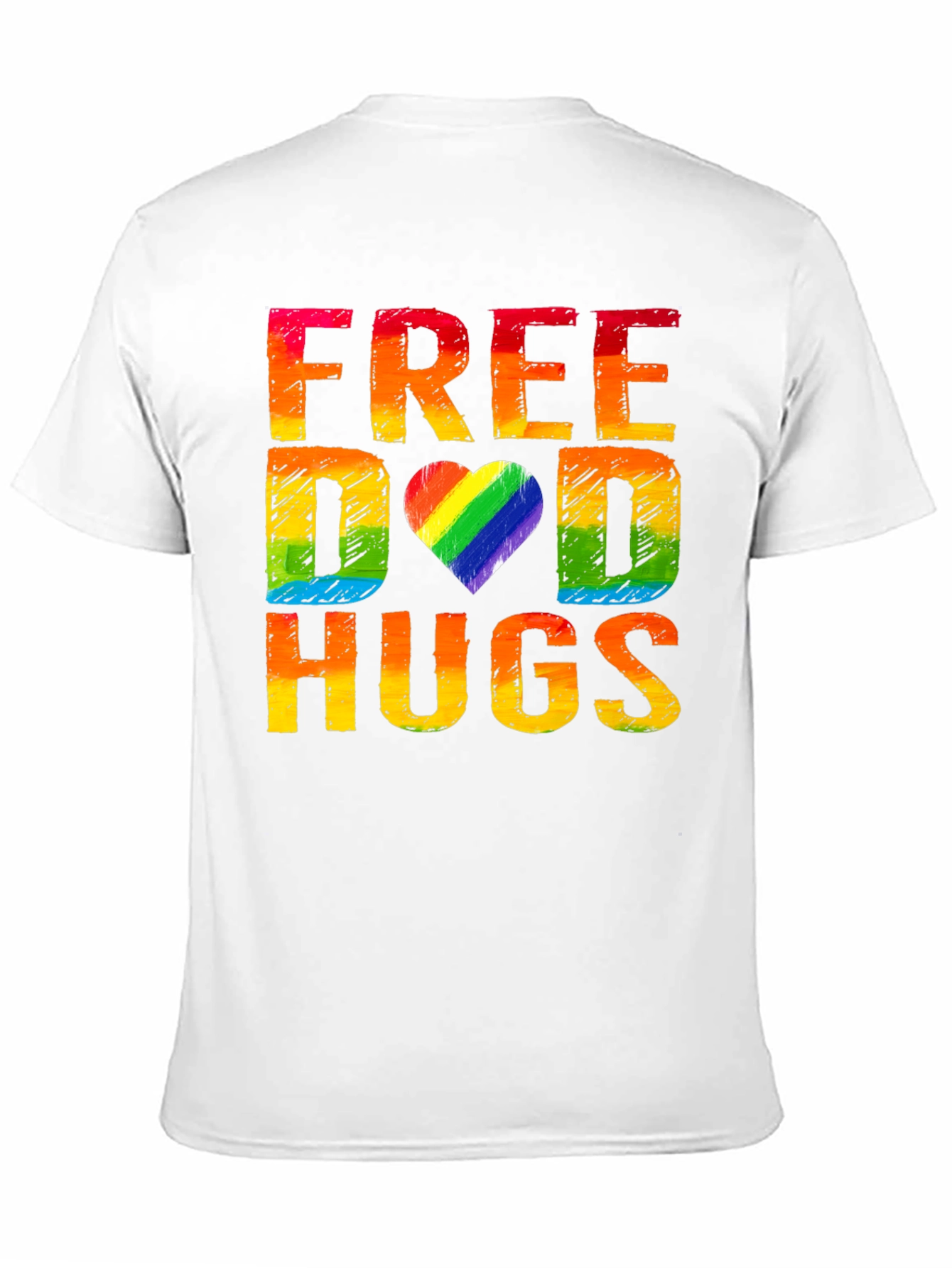 Free Dad Hugs Rainbow Pride T-Shirt