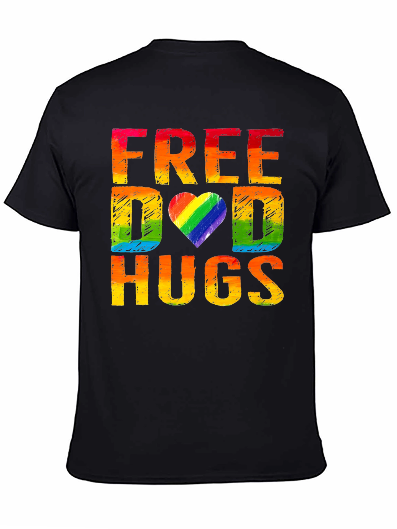 Free Dad Hugs Rainbow Pride T-Shirt