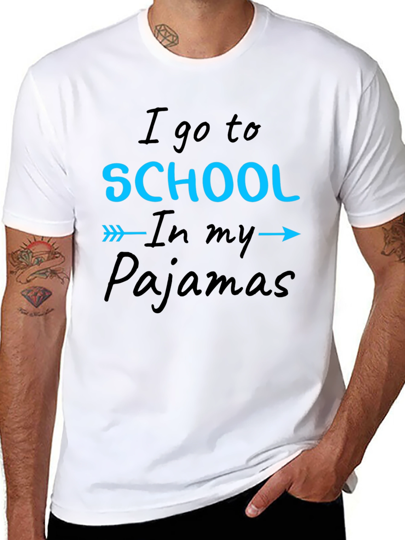 I Go to School in My Pajamas T-Shirt