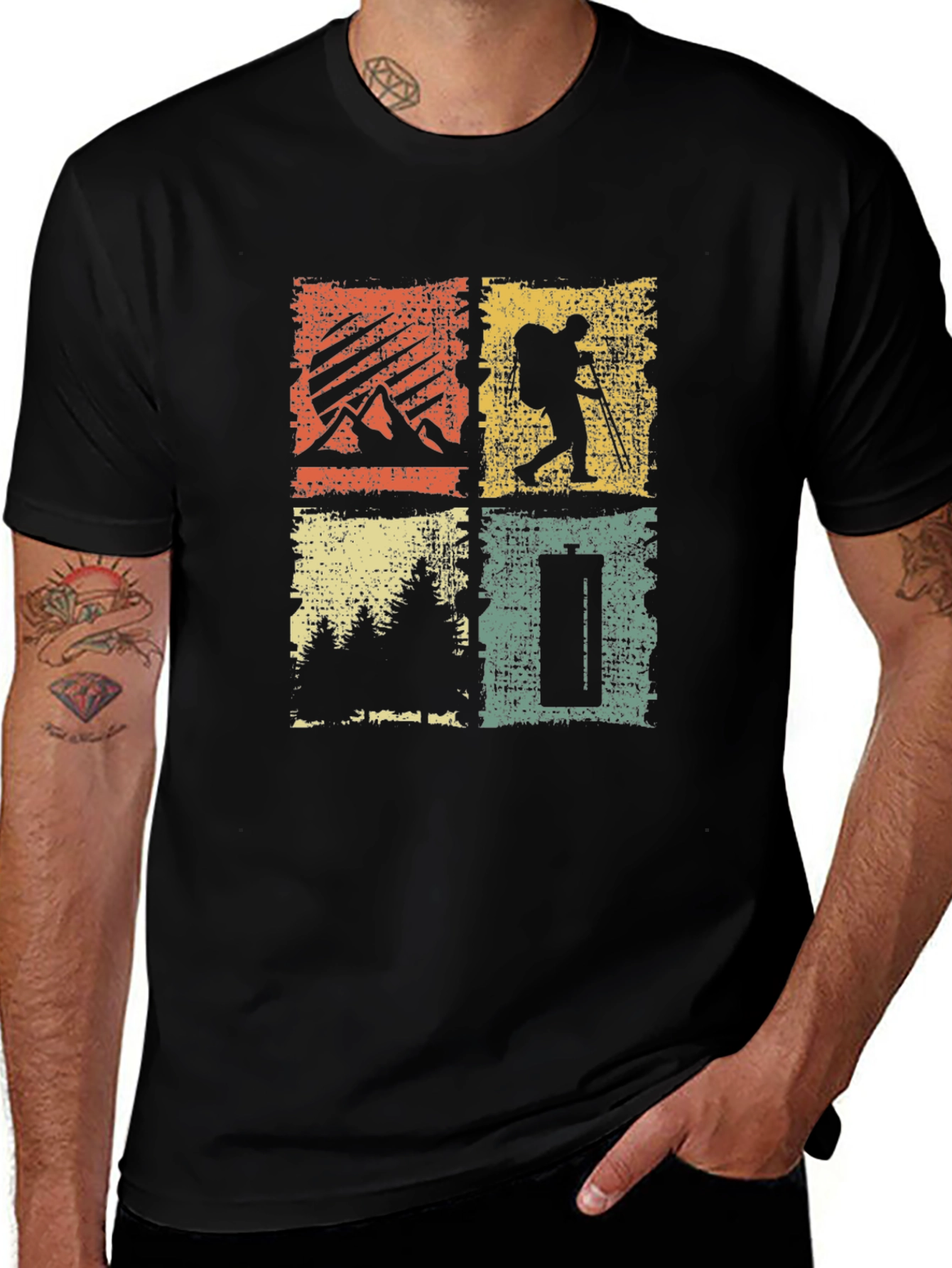 Retro Adventure Graphic T-Shirt - Nature Inspired Design