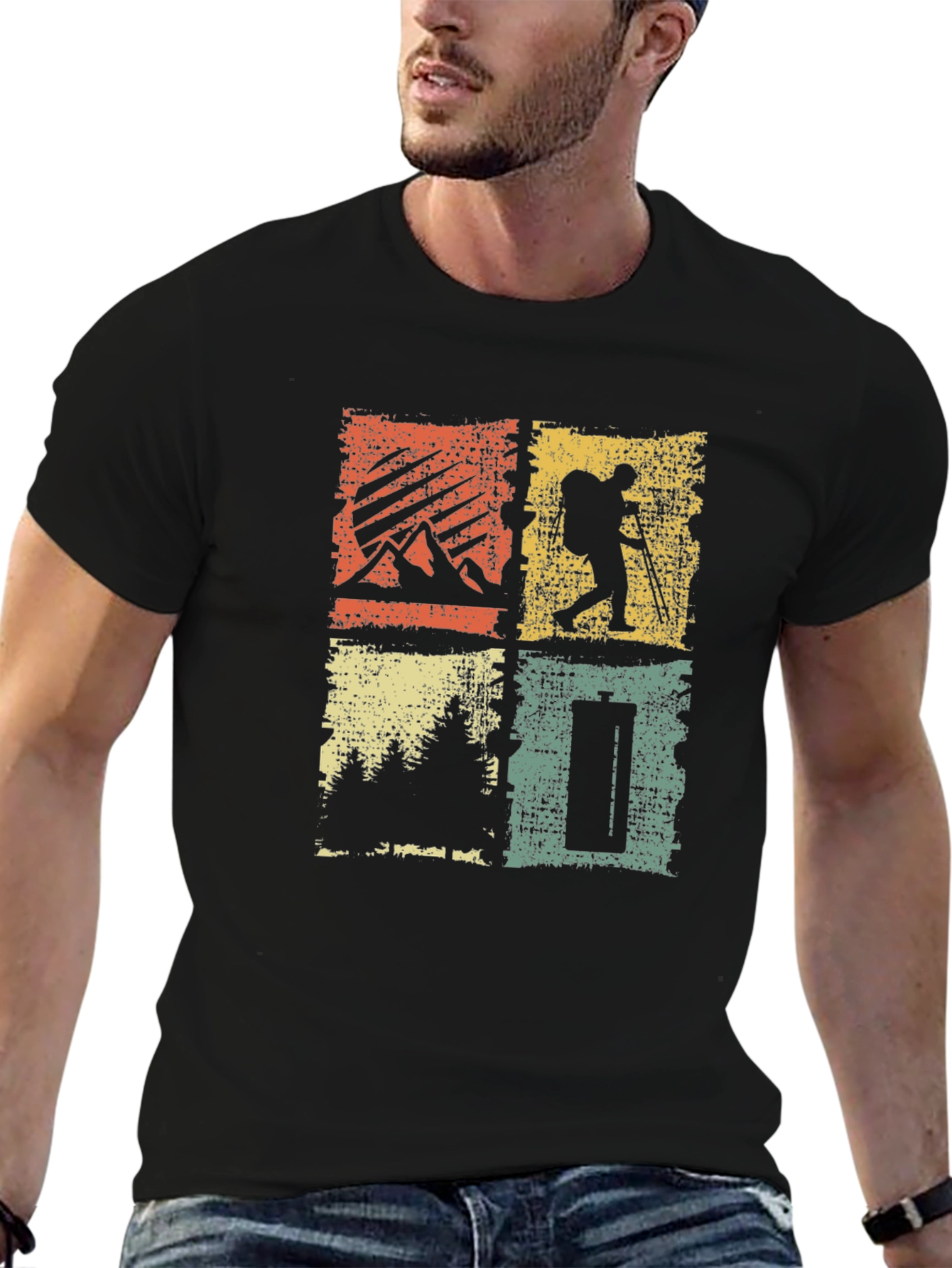 Retro Adventure Graphic T-Shirt - Nature Inspired Design