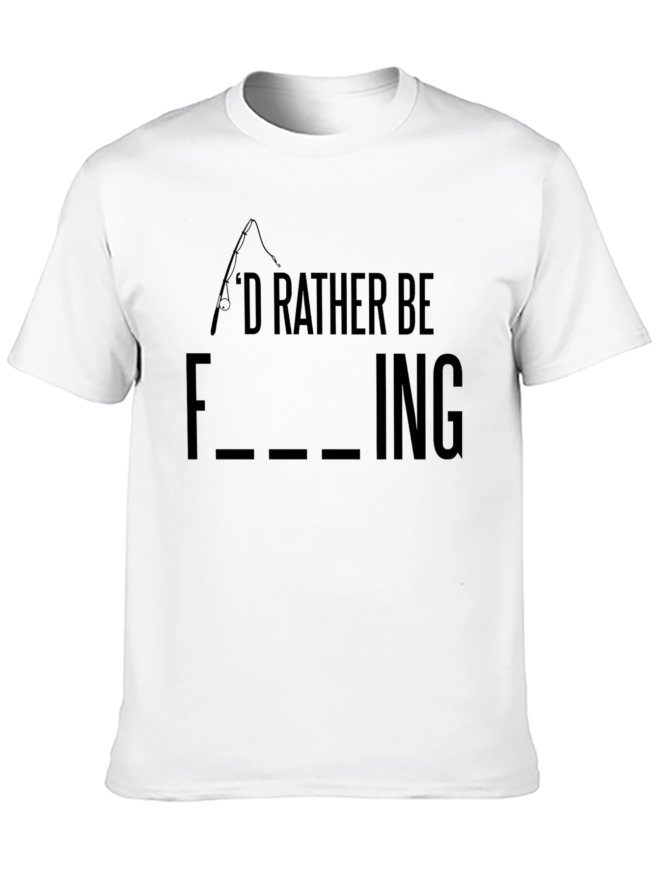 Id Rather Be Fishing Black T-Shirt