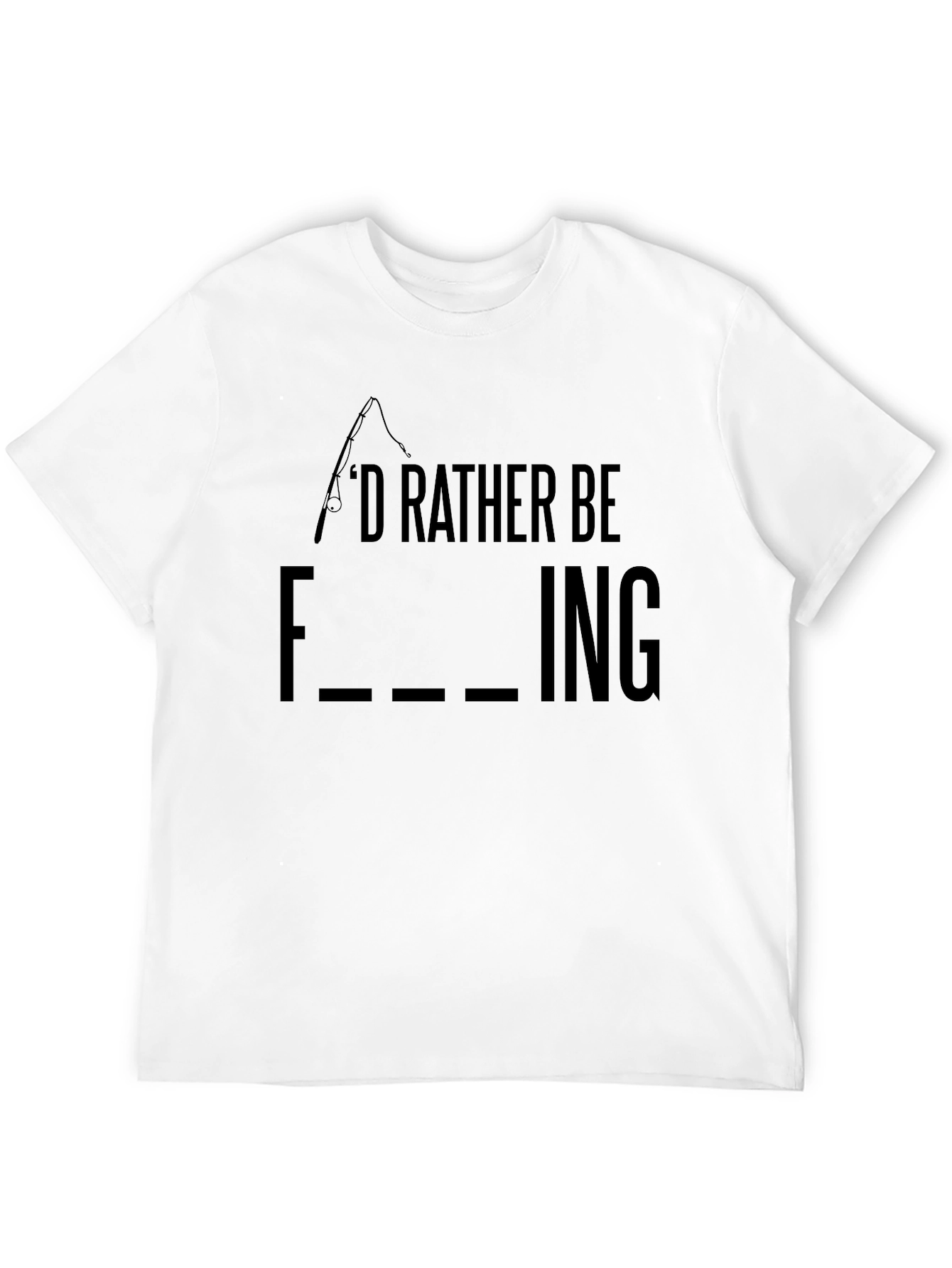Id Rather Be Fishing Black T-Shirt
