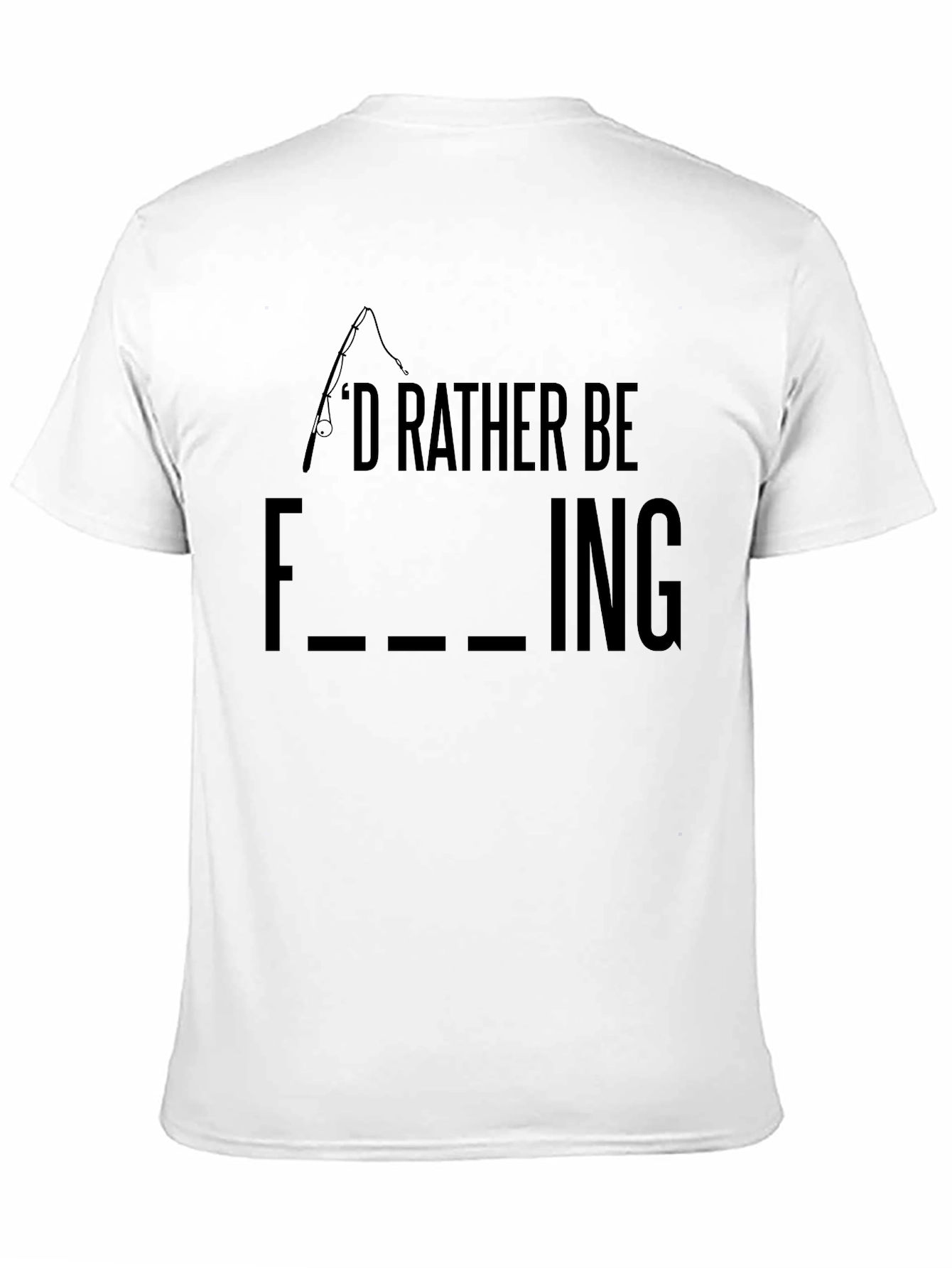 Id Rather Be Fishing Black T-Shirt