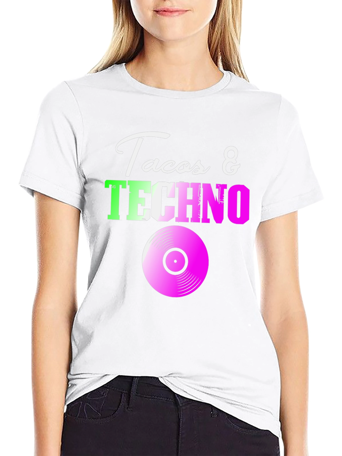 Tacos & Techno Graphic Tee - Music Lover T-Shirt