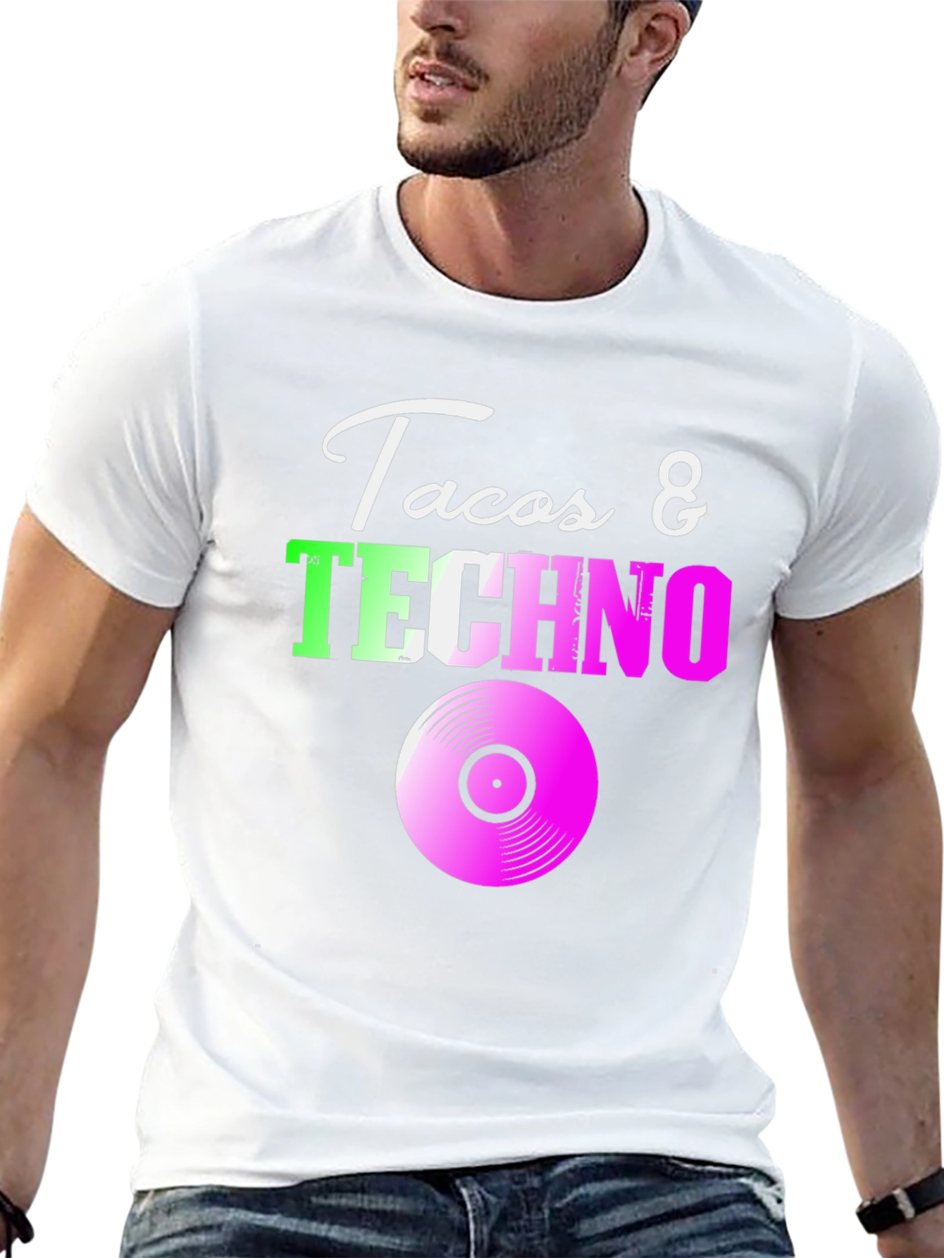 Tacos & Techno Graphic Tee - Music Lover T-Shirt