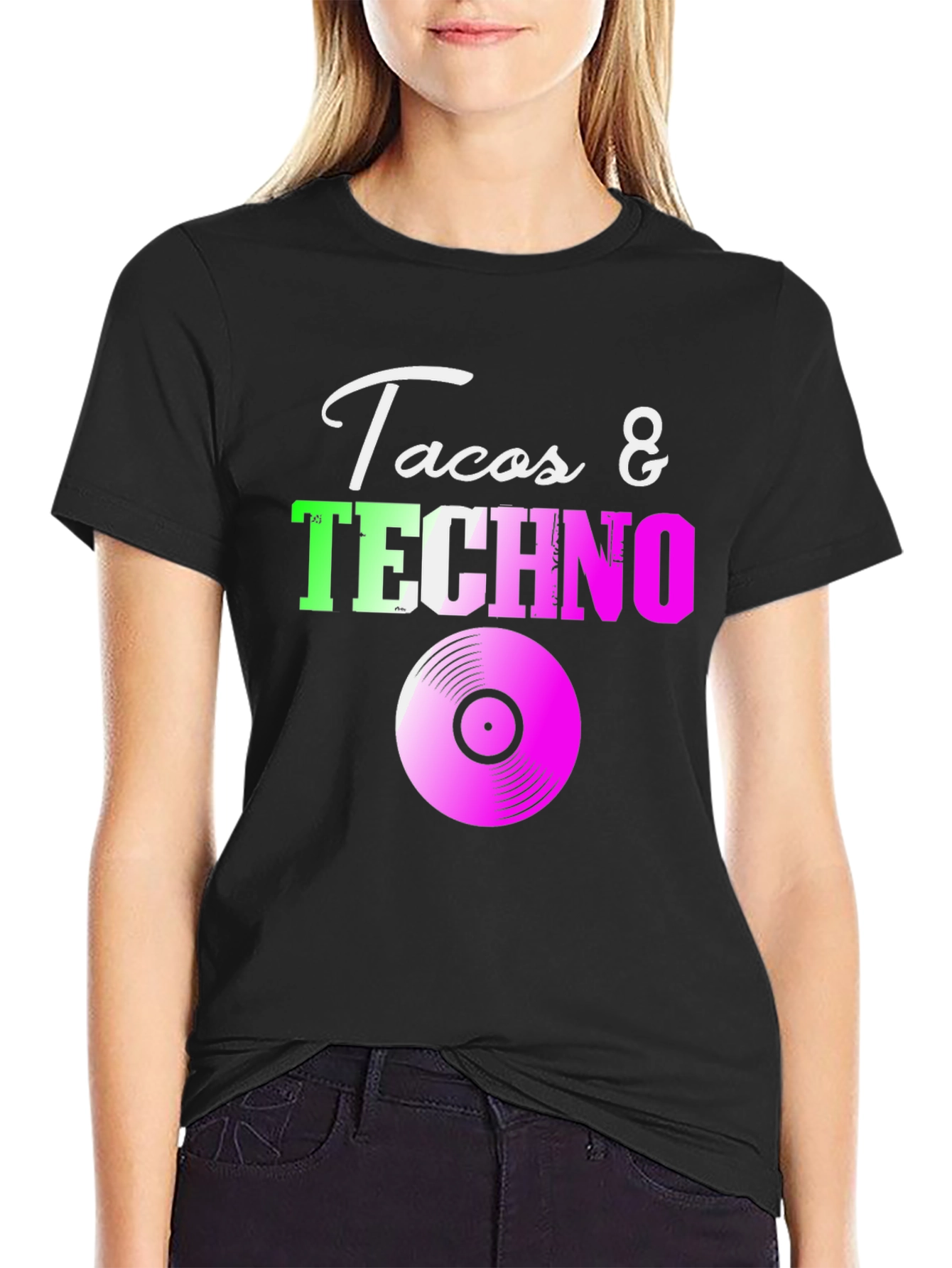 Tacos & Techno Graphic Tee - Music Lover T-Shirt