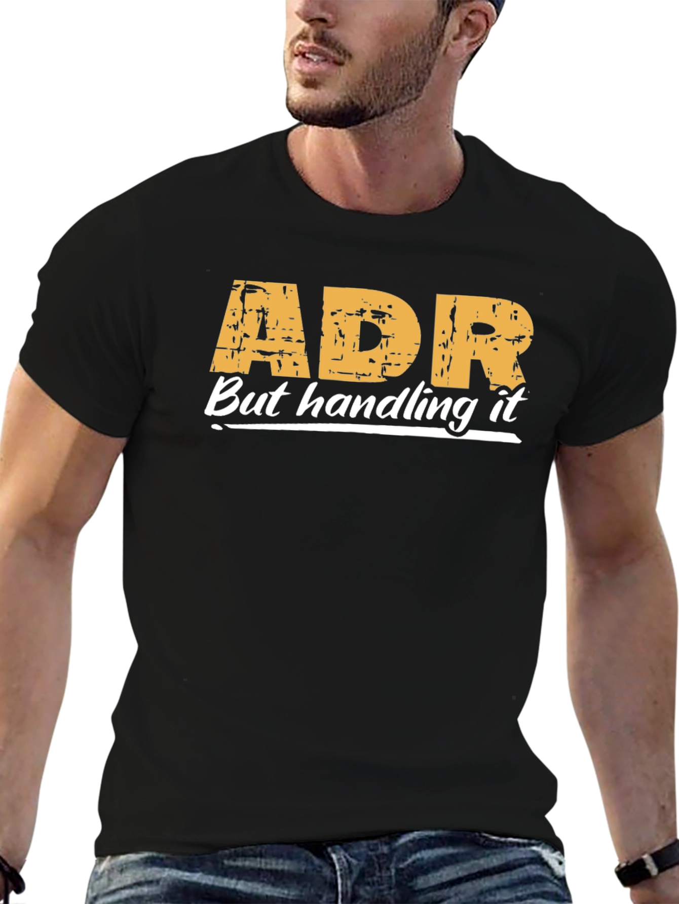 ADR Handling It T-Shirt - Black Casual Tee