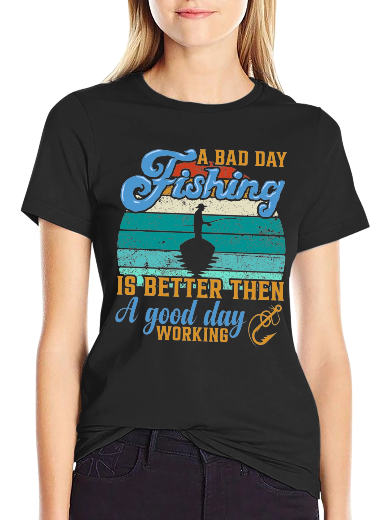 Fishing Graphic T-Shirt - A Bad Day Fishing
