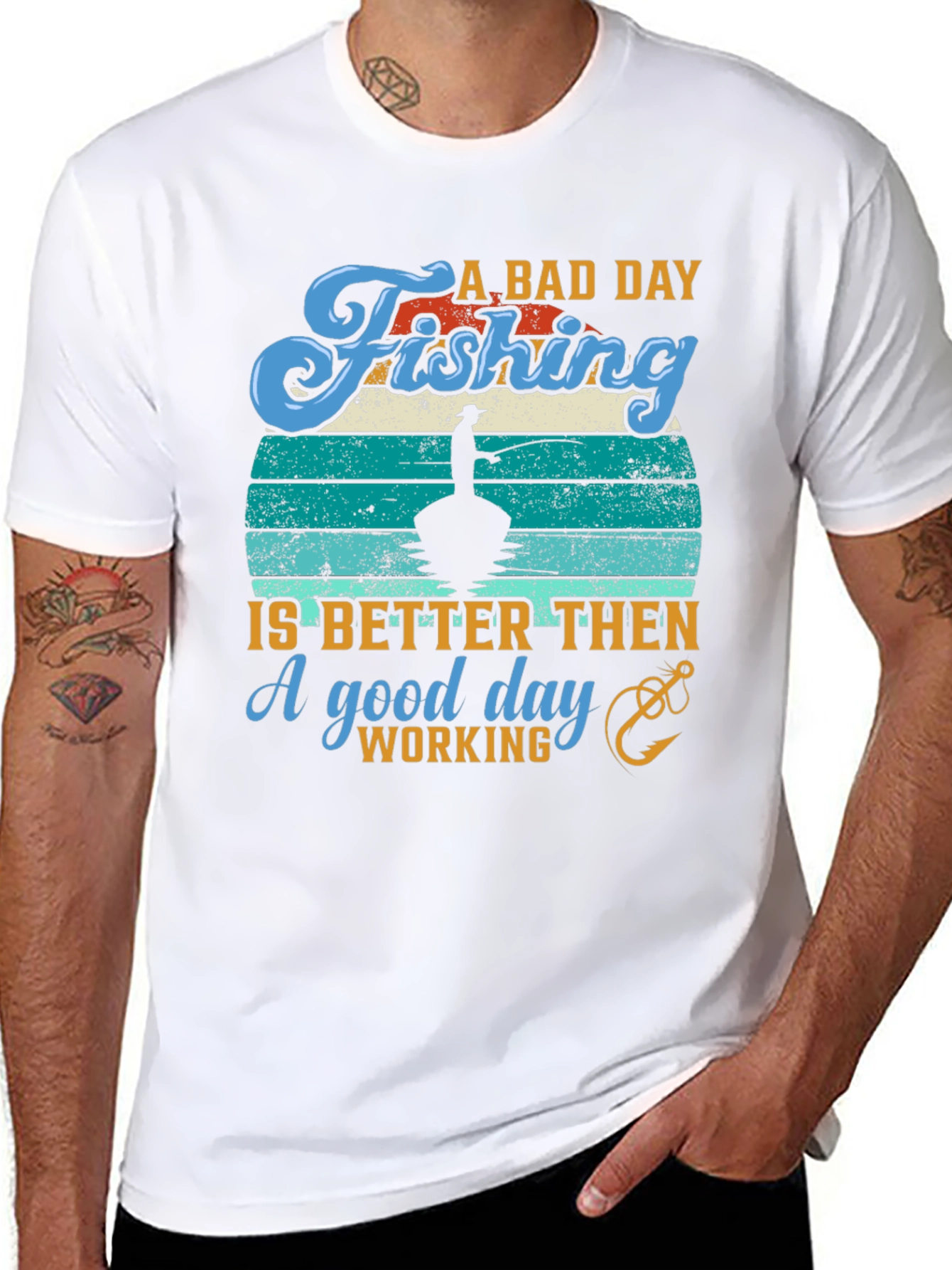 Fishing Graphic T-Shirt - A Bad Day Fishing