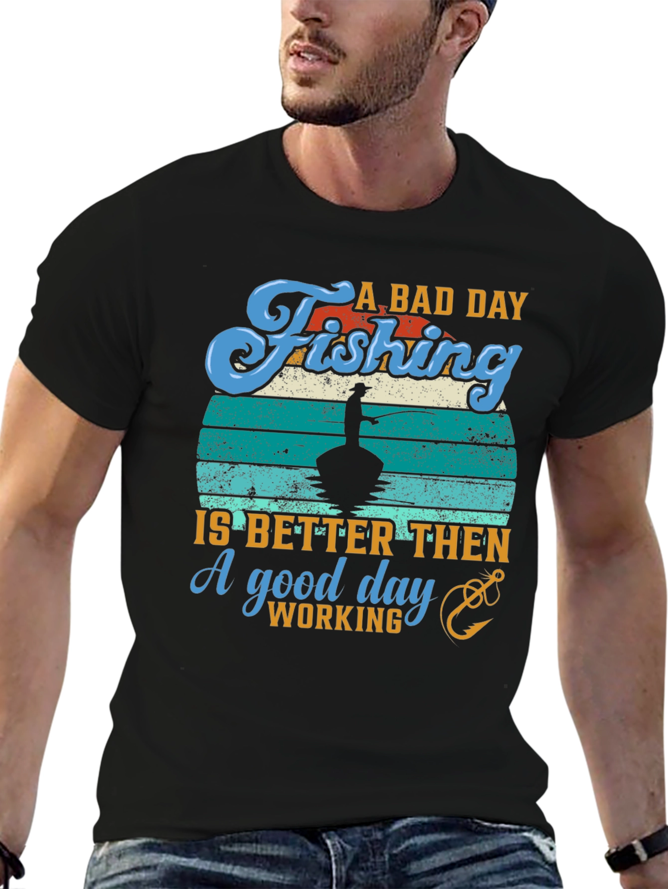 Fishing Graphic T-Shirt - A Bad Day Fishing