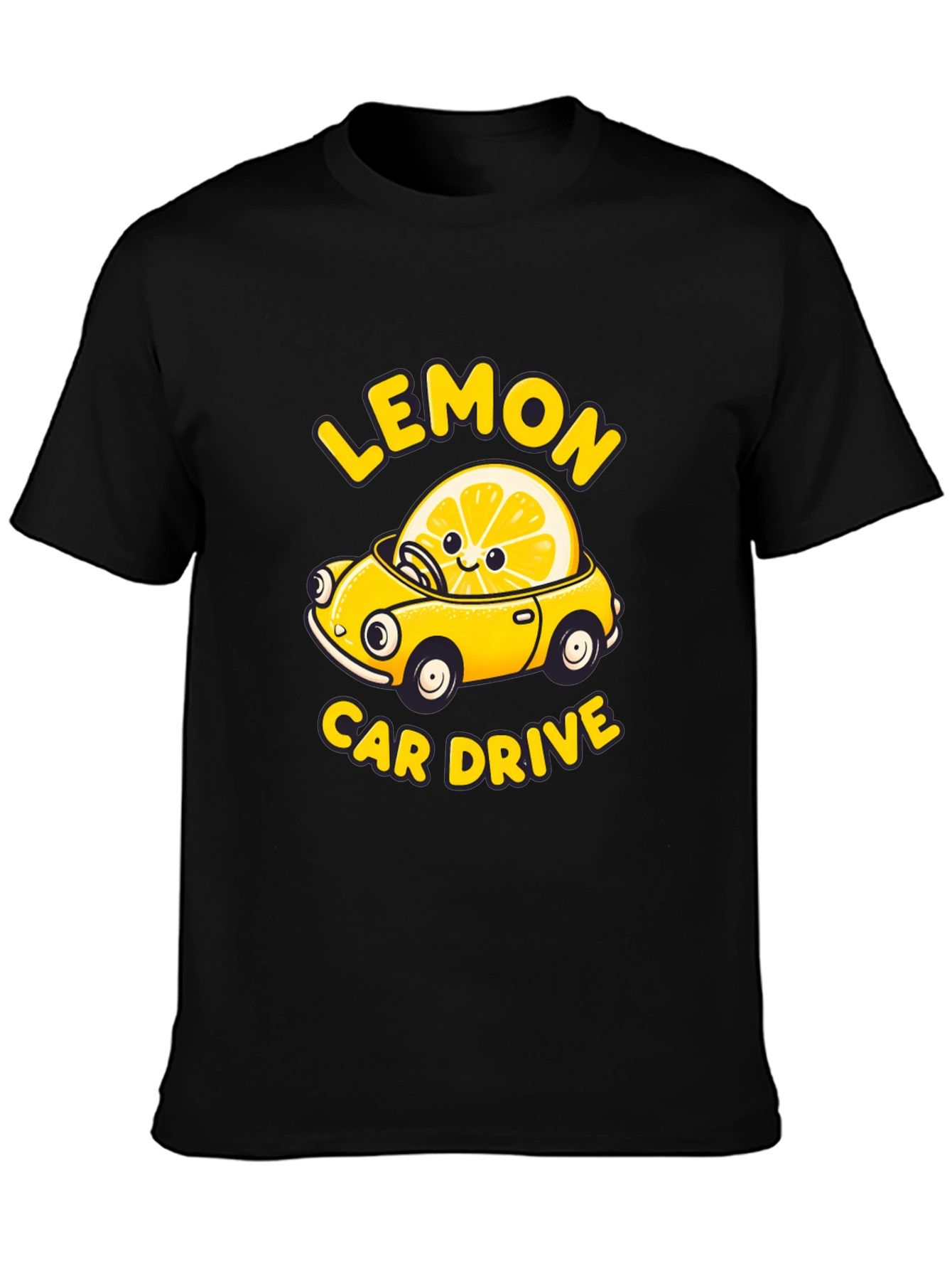 Lemon Car Drive Graphic Tee -  Unique Design