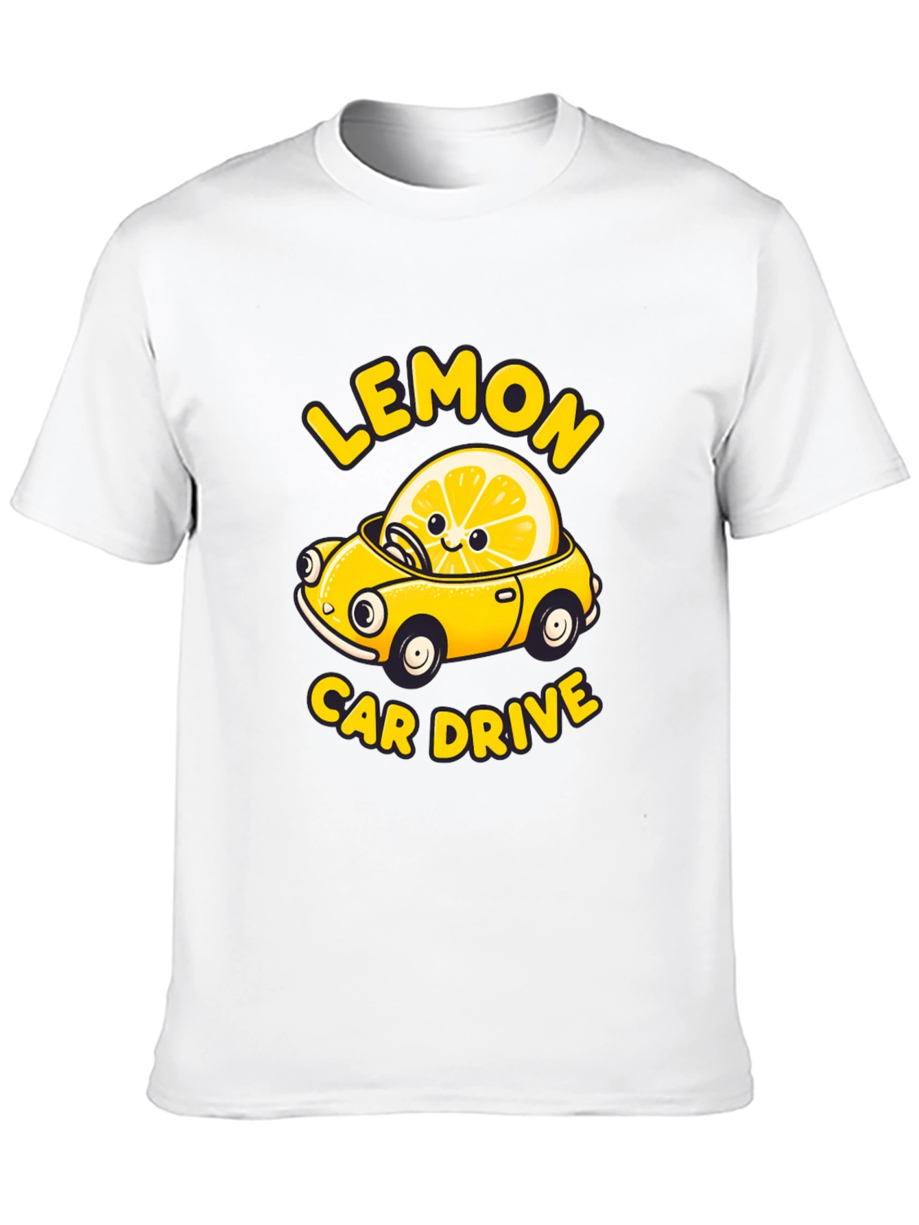 Lemon Car Drive Graphic Tee -  Unique Design