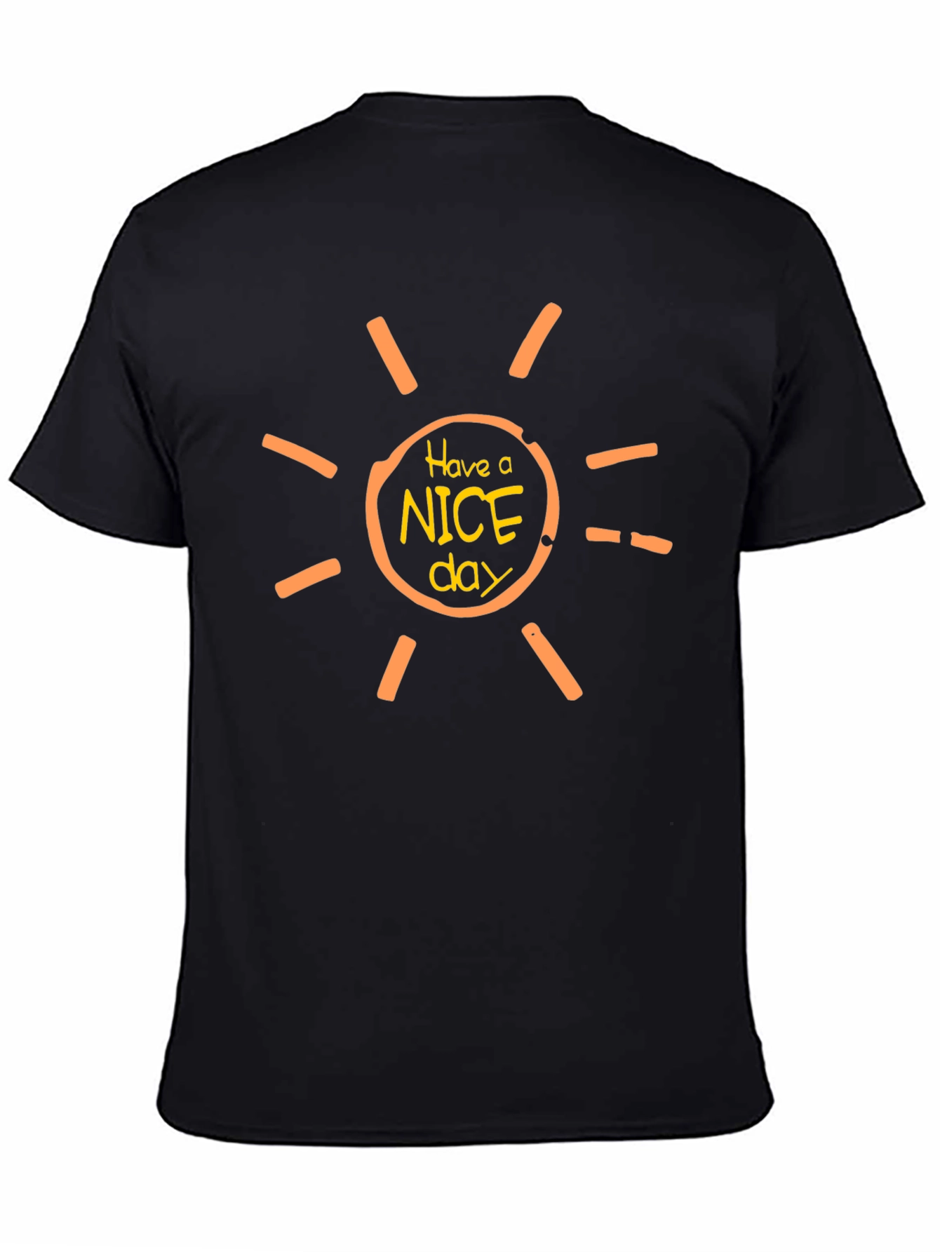 Have a Nice Day Sun Graphic Tee - Black