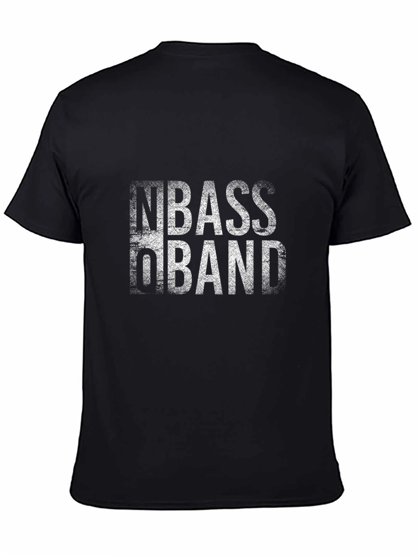 Bass Band Distressed Graphic Black T-Shirt