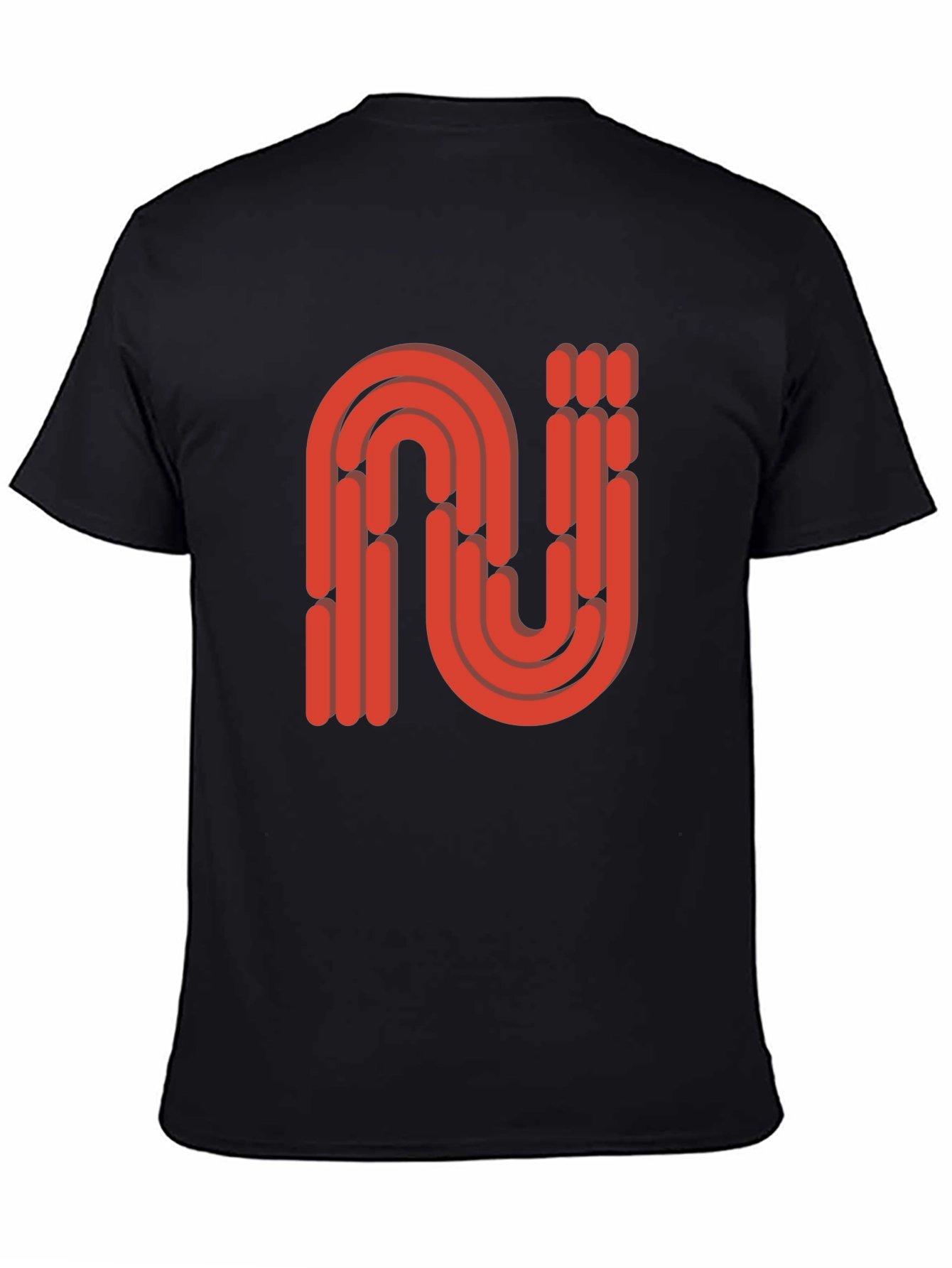 Retro Red N Letter T-Shirt - Stylish and Unique