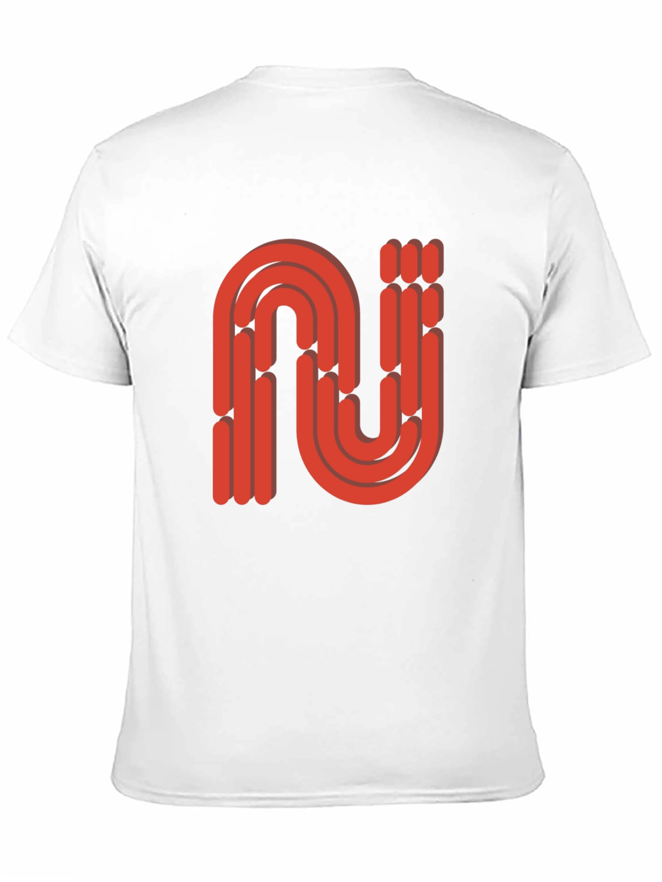 Retro Red N Letter T-Shirt - Stylish and Unique