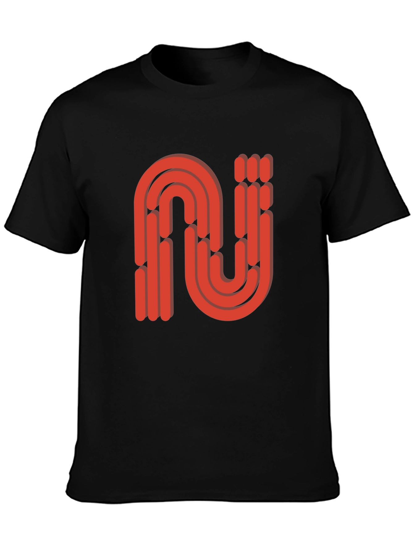 Retro Red N Letter T-Shirt - Stylish and Unique