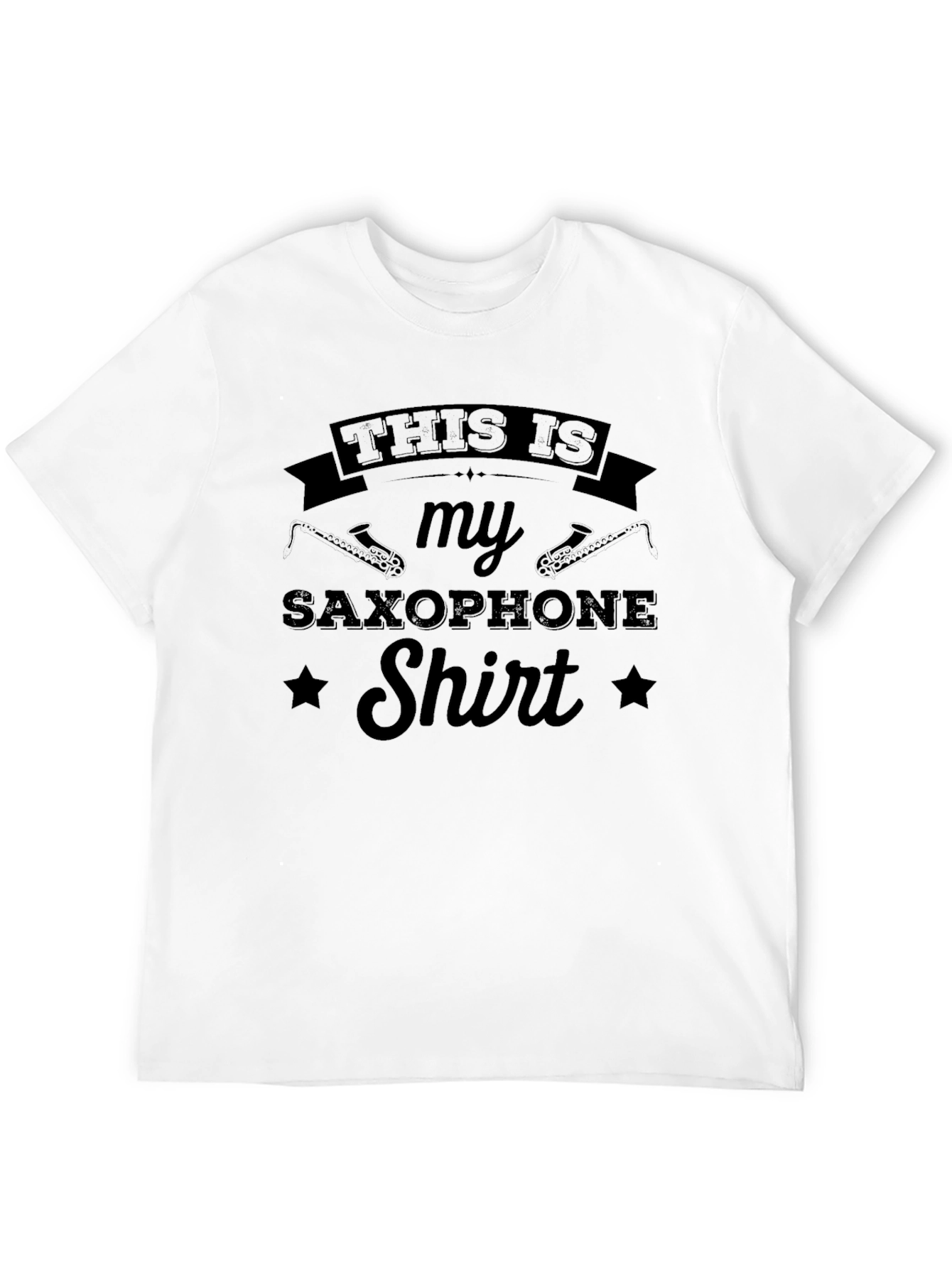 This Is My Saxophone Shirt - Black Graphic Tee