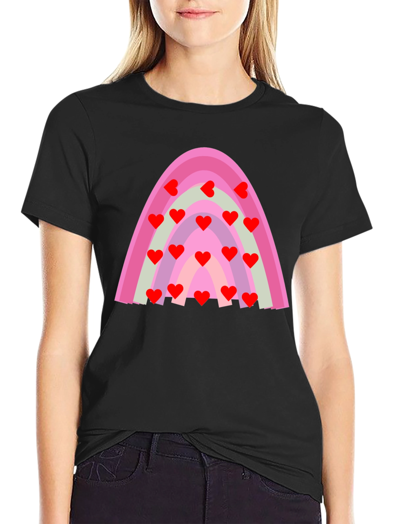 Heart Rainbow Graphic Tee