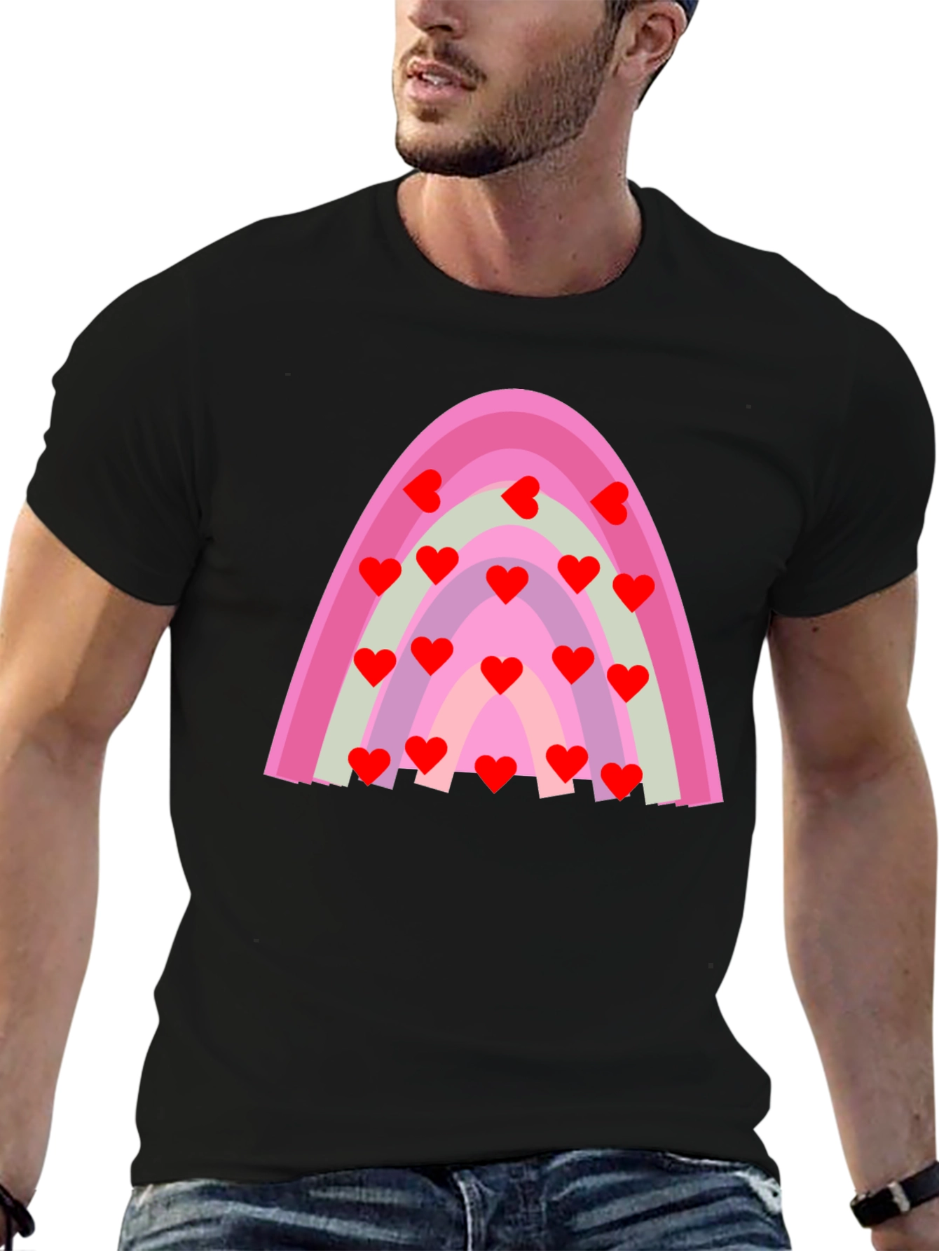 Heart Rainbow Graphic Tee