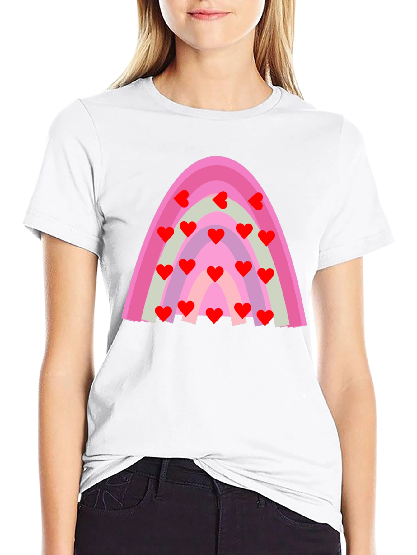 Heart Rainbow Graphic Tee