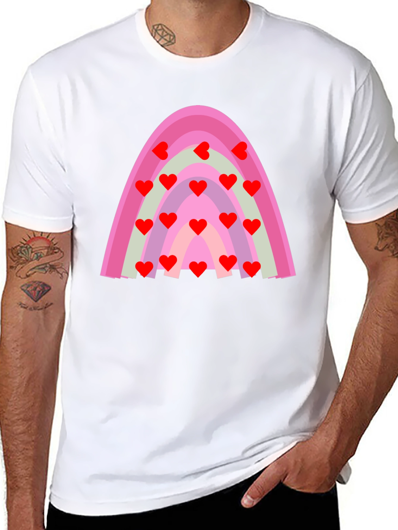 Heart Rainbow Graphic Tee