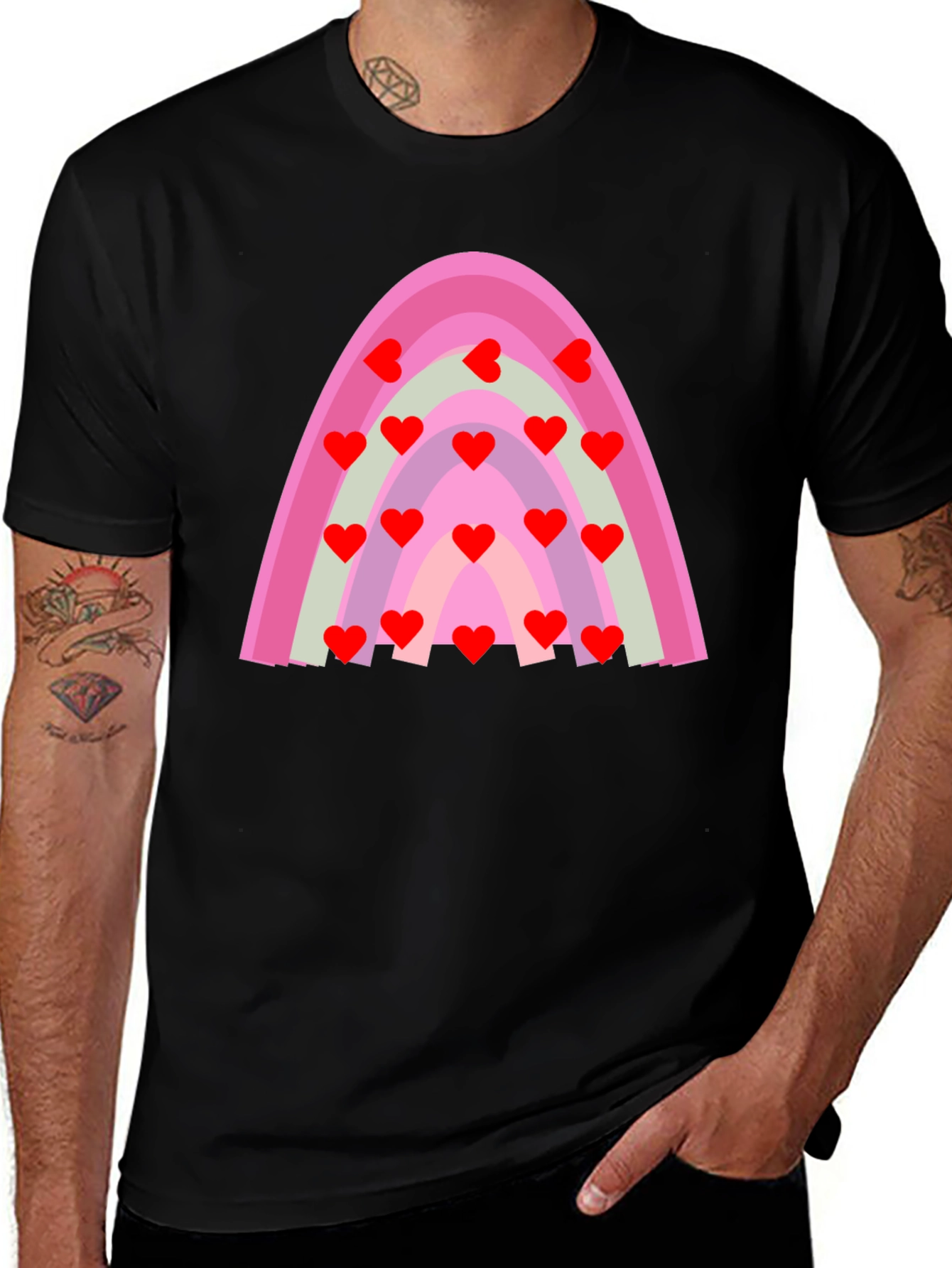 Heart Rainbow Graphic Tee