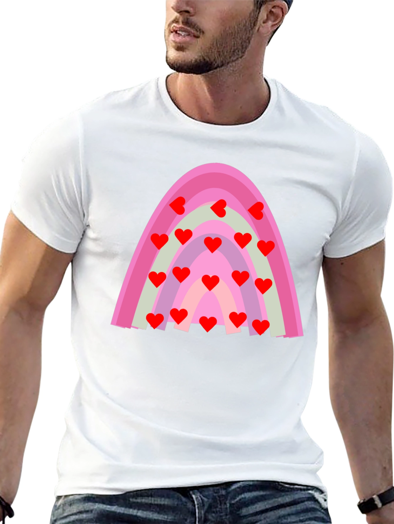 Heart Rainbow Graphic Tee