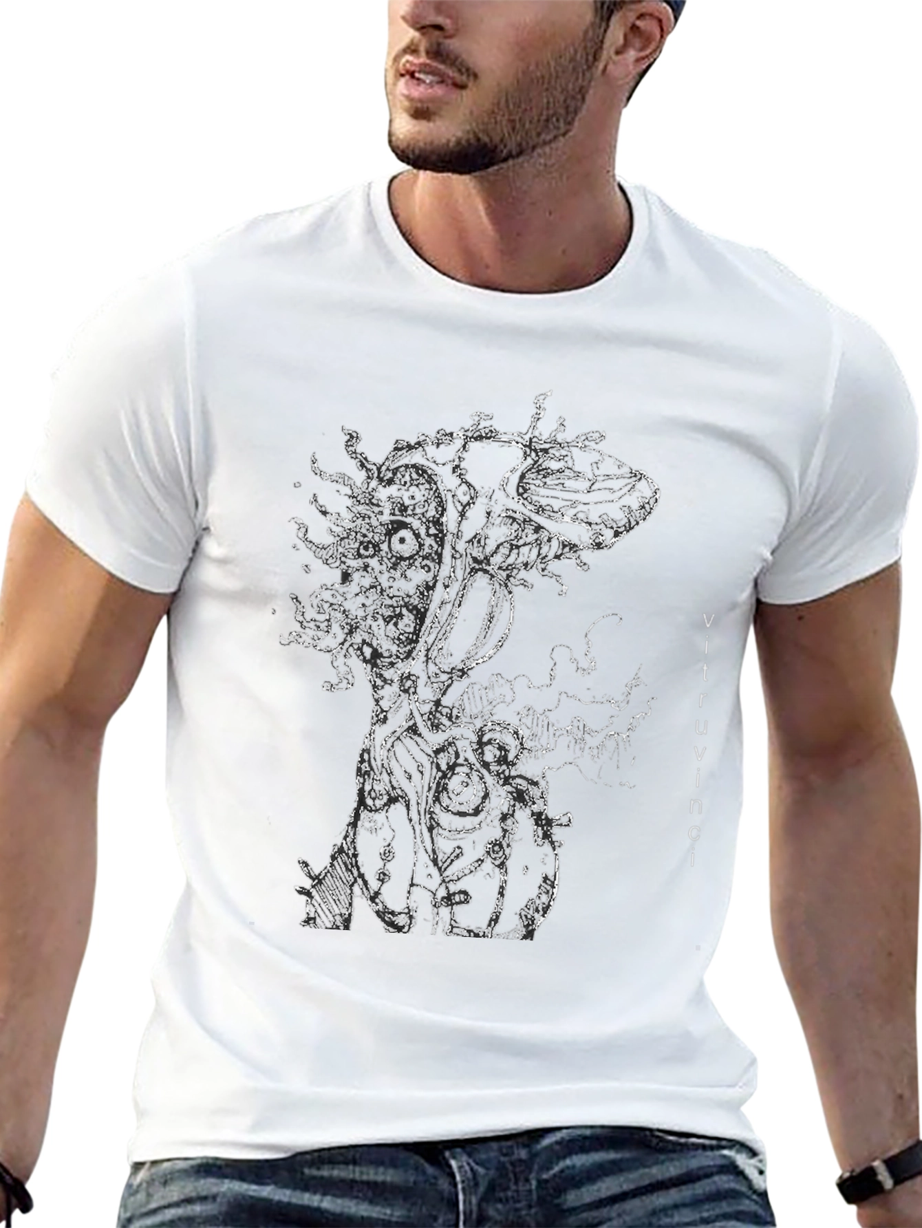Vitruvinci Graphic T-Shirt - Black
