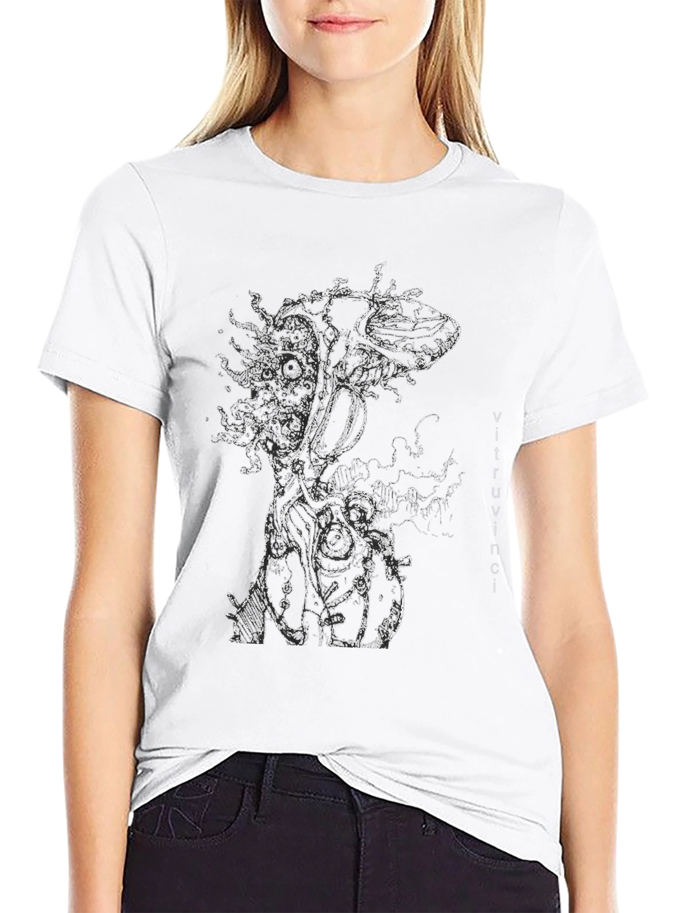 Vitruvinci Graphic T-Shirt - Black