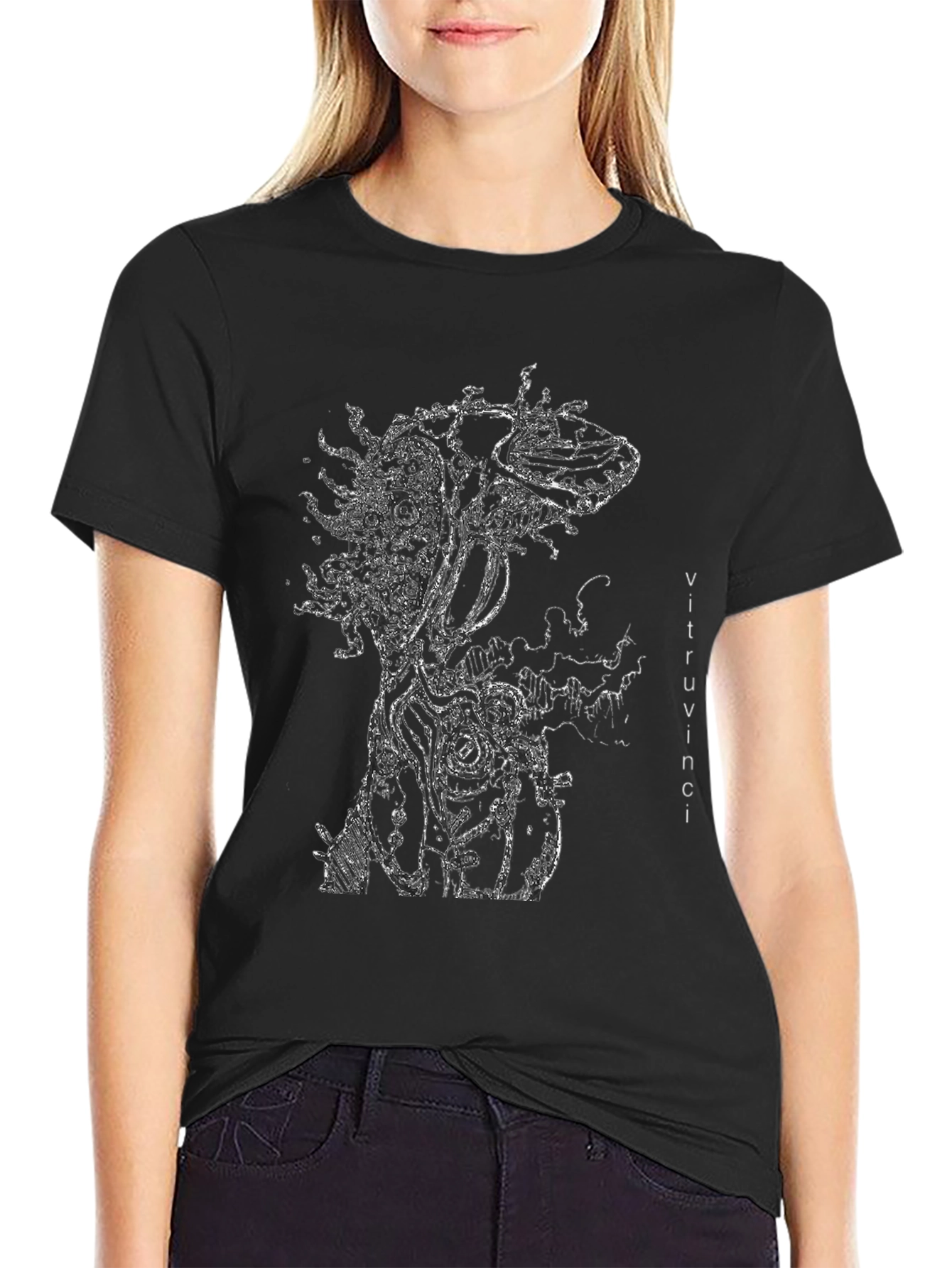 Vitruvinci Graphic T-Shirt - Black