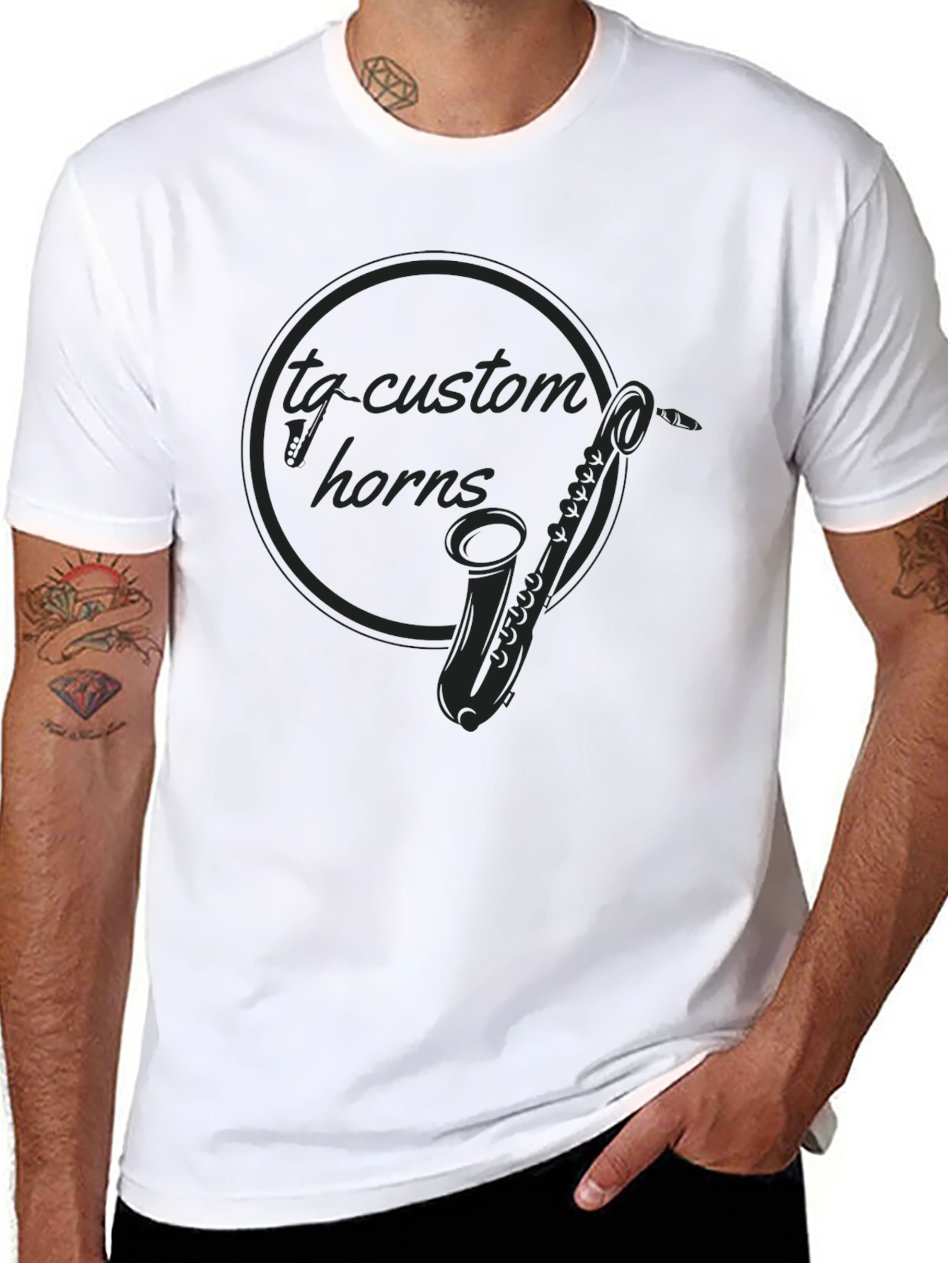 Custom Horns Black Graphic Tee