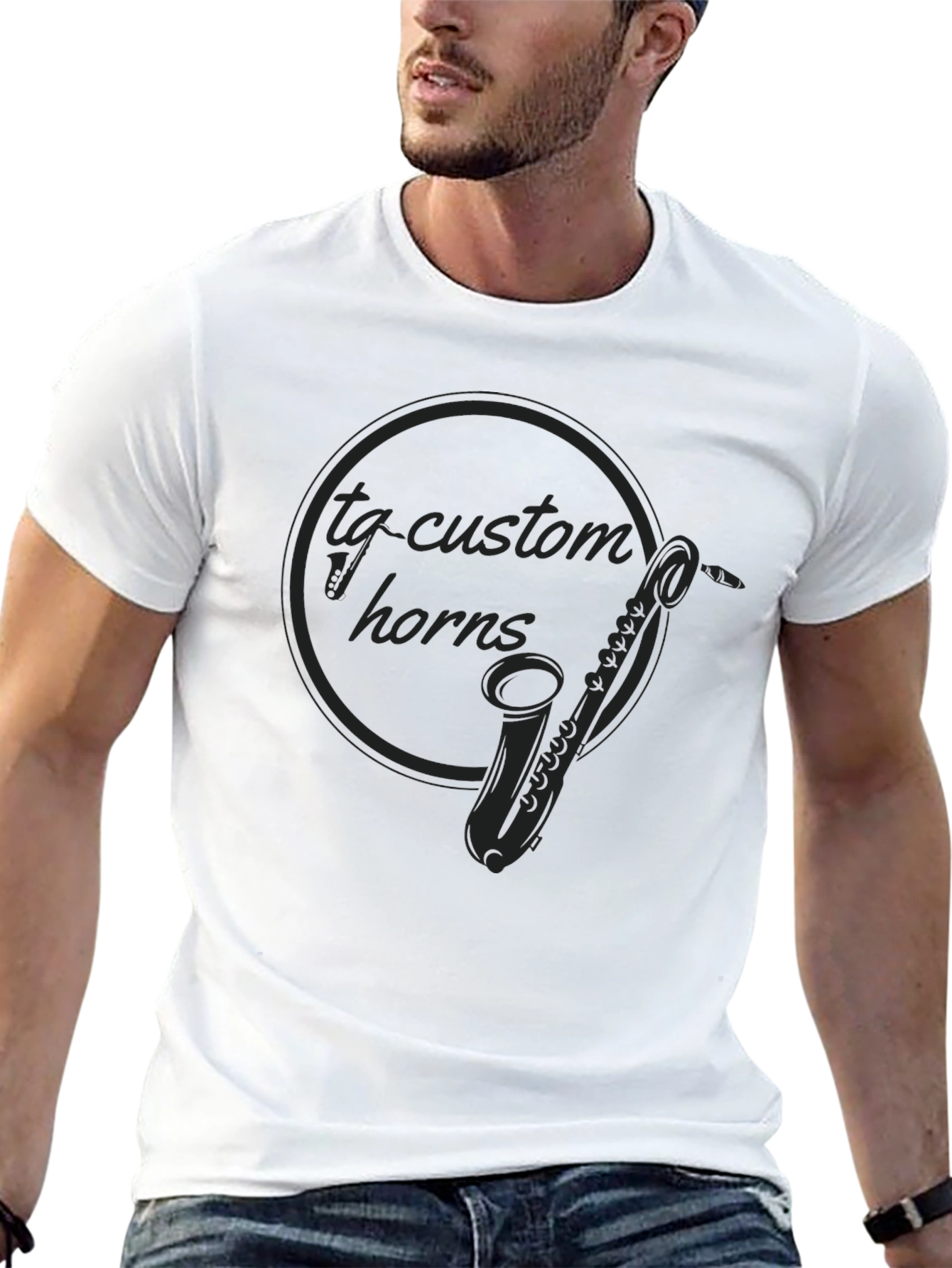 Custom Horns Black Graphic Tee