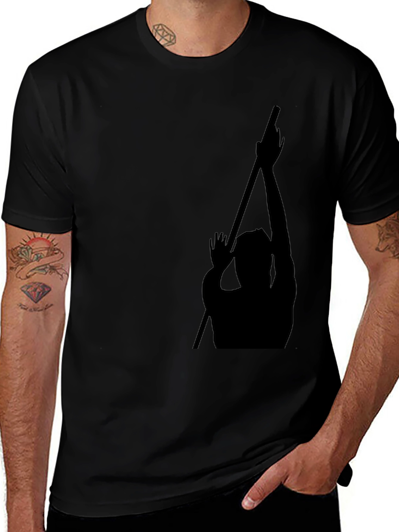 Black Silhouette Graphic Tee - Modern Fit