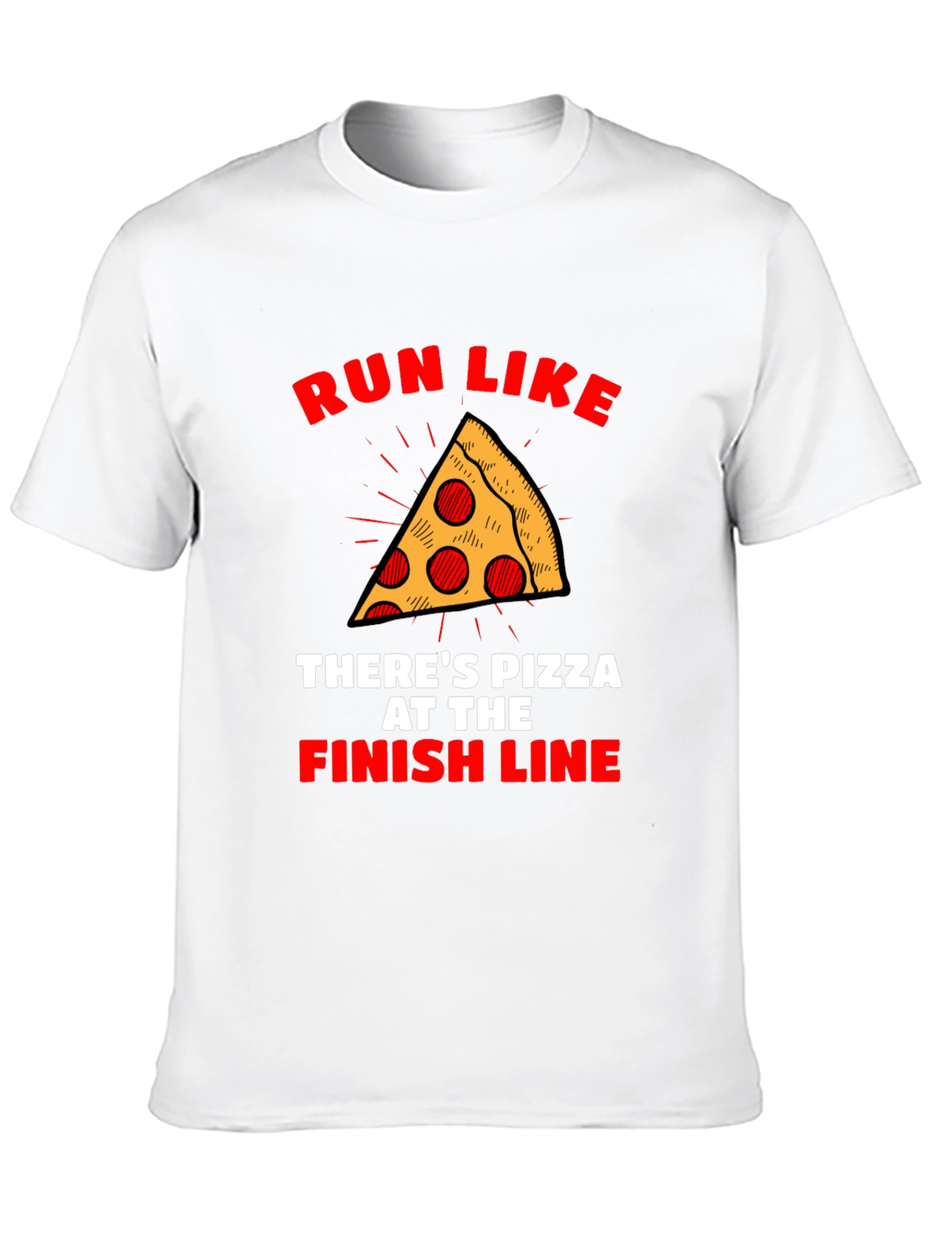 Run Like Theres Pizza T-Shirt