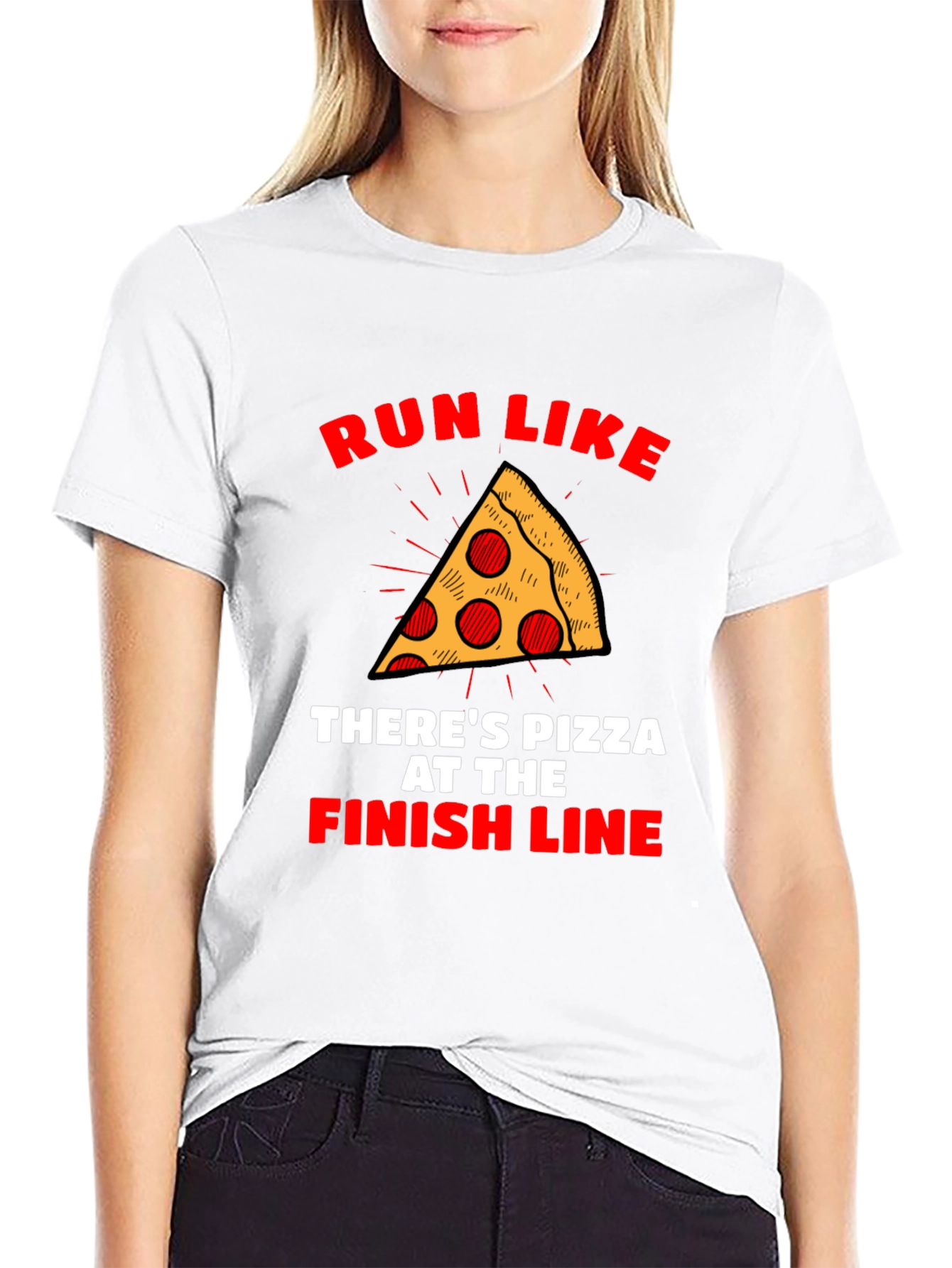 Run Like Theres Pizza T-Shirt