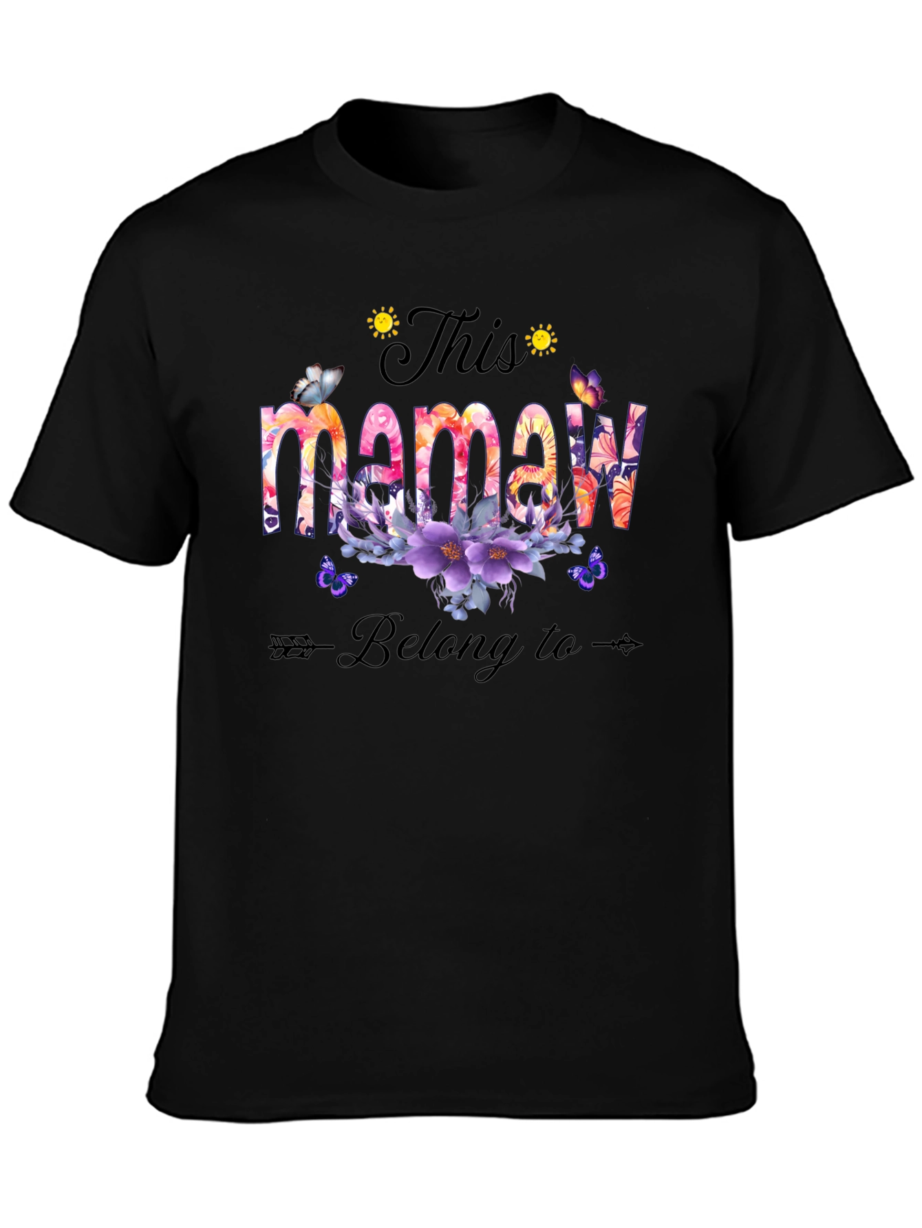 Floral This Mamaw Belong to T-Shirt