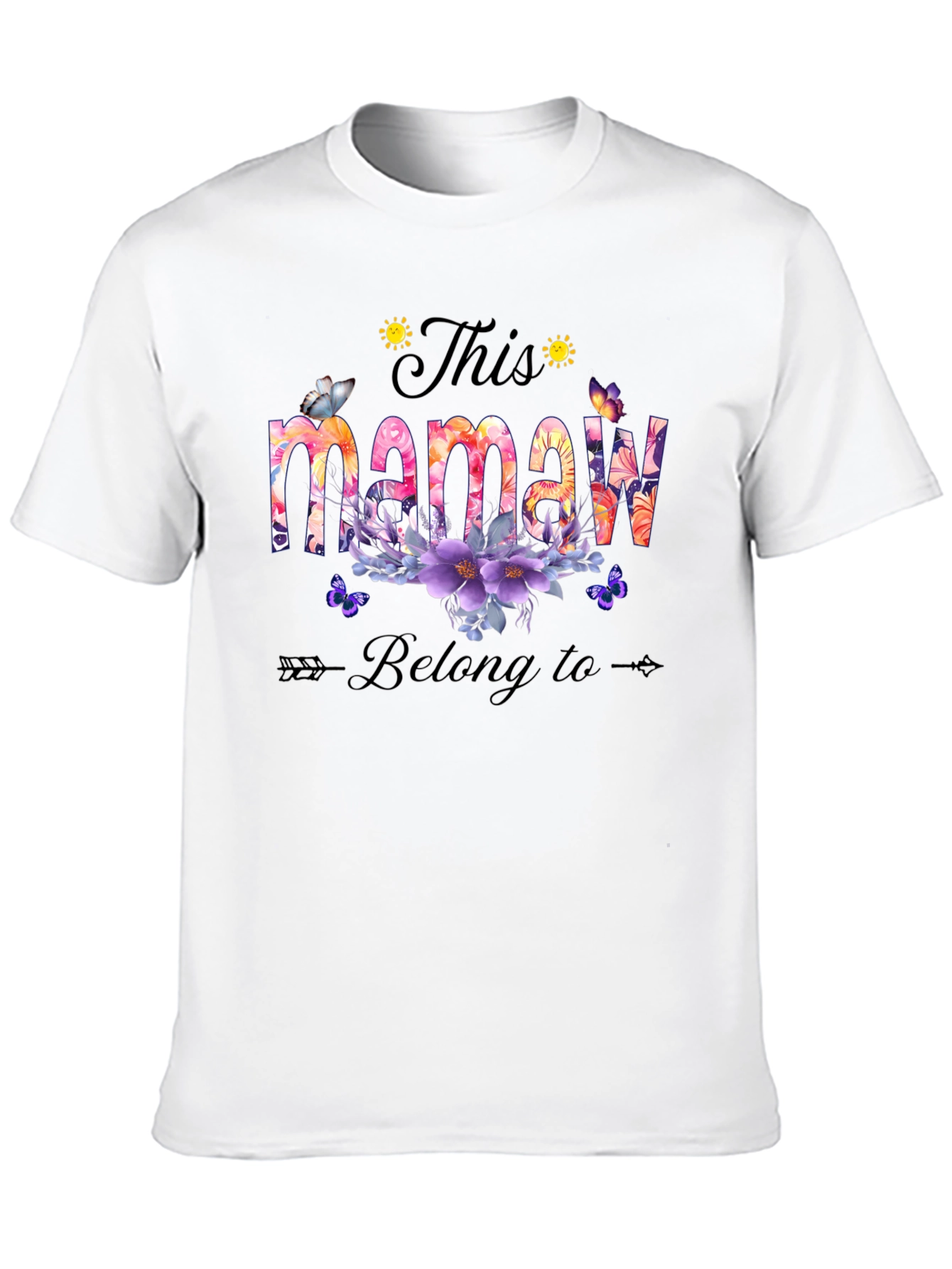 Floral This Mamaw Belong to T-Shirt