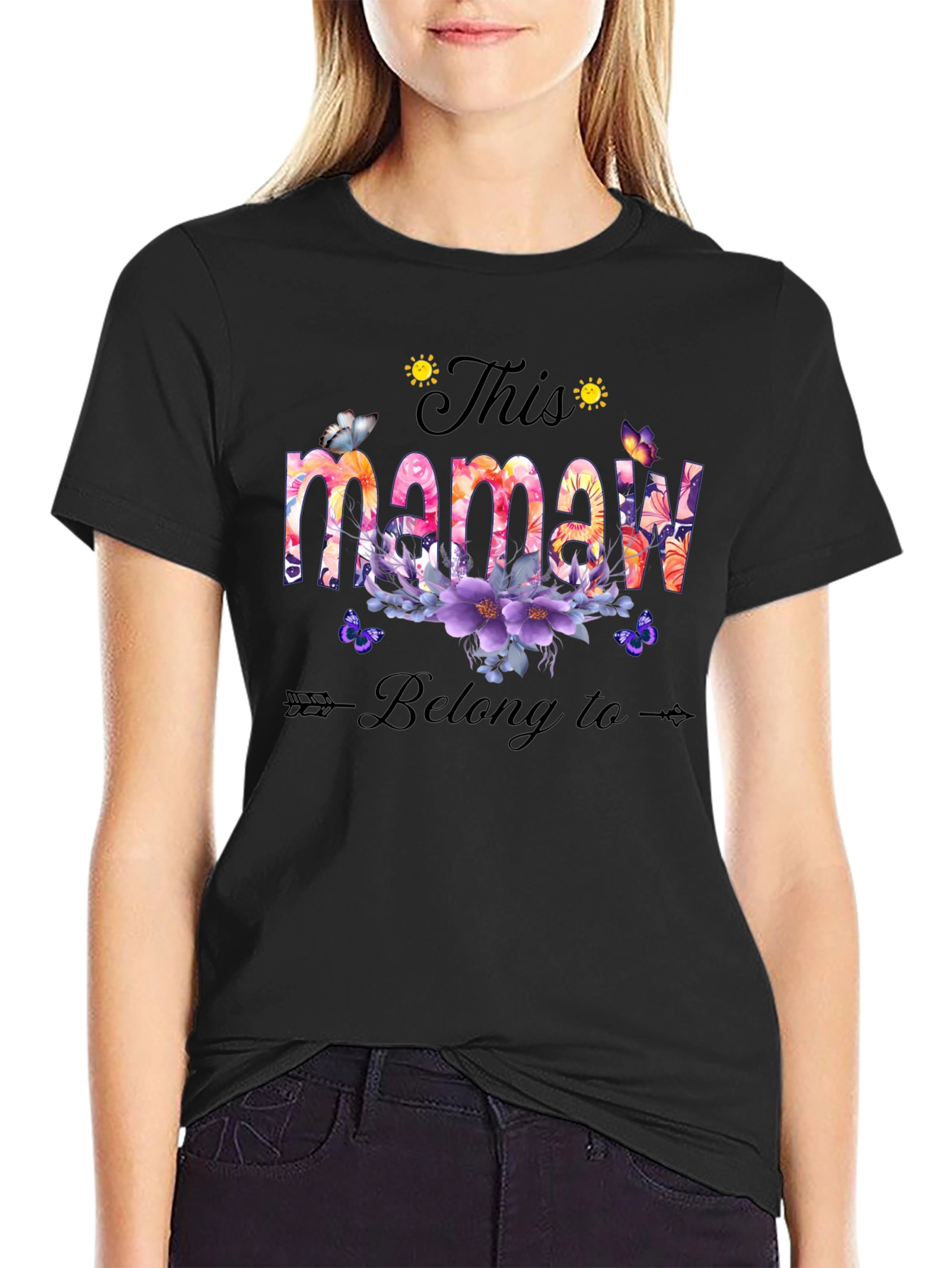 Floral This Mamaw Belong to T-Shirt