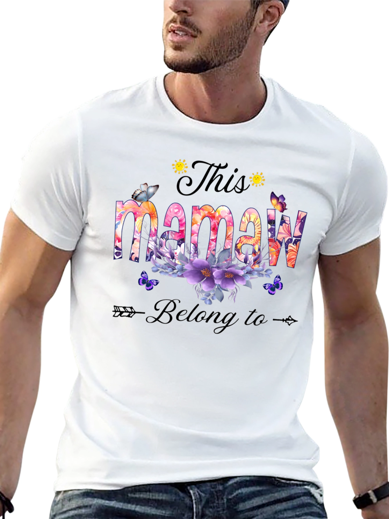 Floral This Mamaw Belong to T-Shirt
