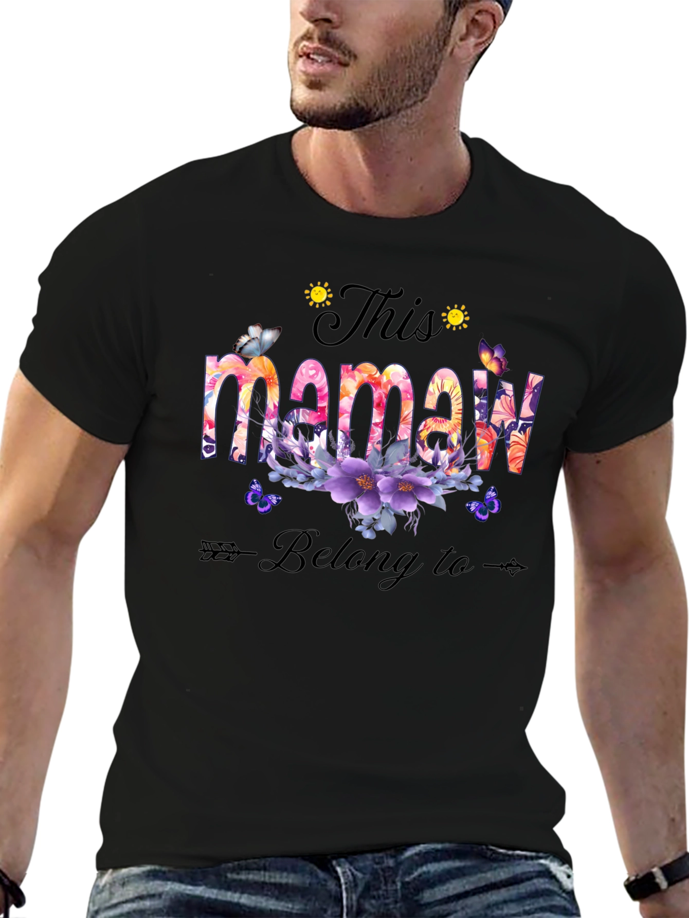 Floral This Mamaw Belong to T-Shirt