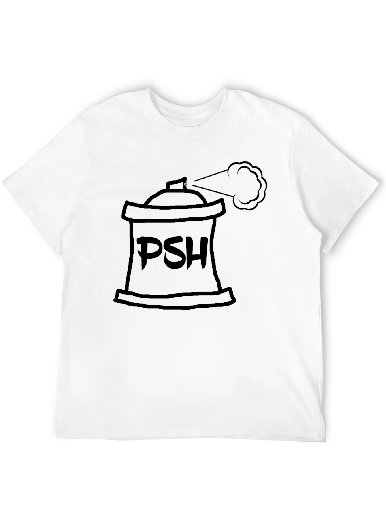 PSH Spray Can Black T-Shirt - Graphic Tee