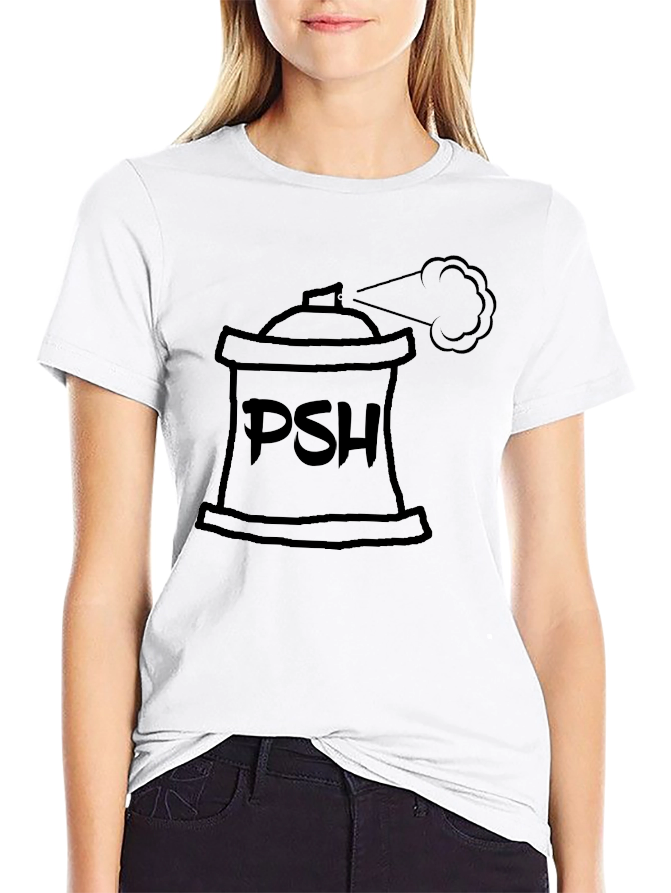 PSH Spray Can Black T-Shirt - Graphic Tee